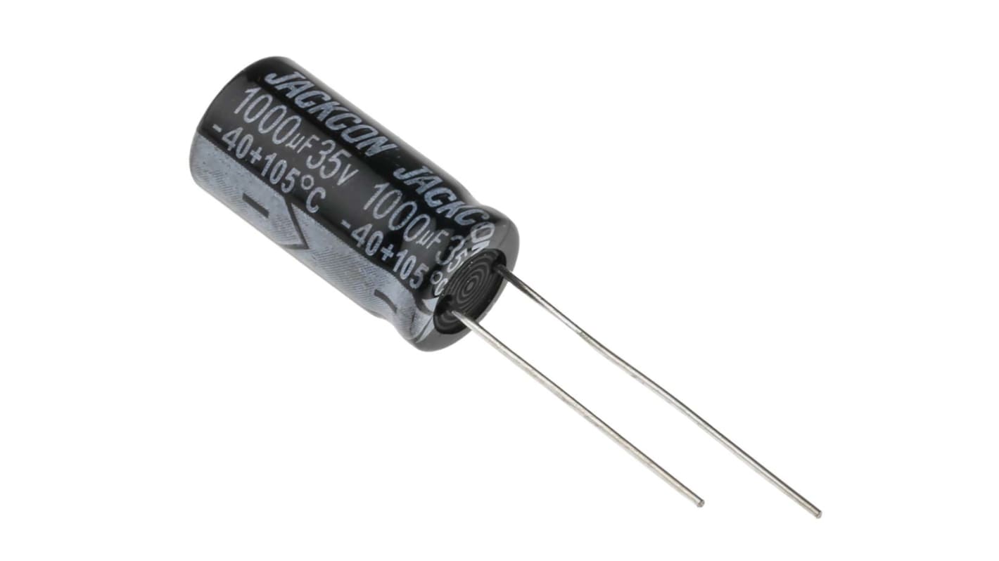 RS PRO 1000μF Aluminium Electrolytic Capacitor 35V dc, Radial, Through Hole