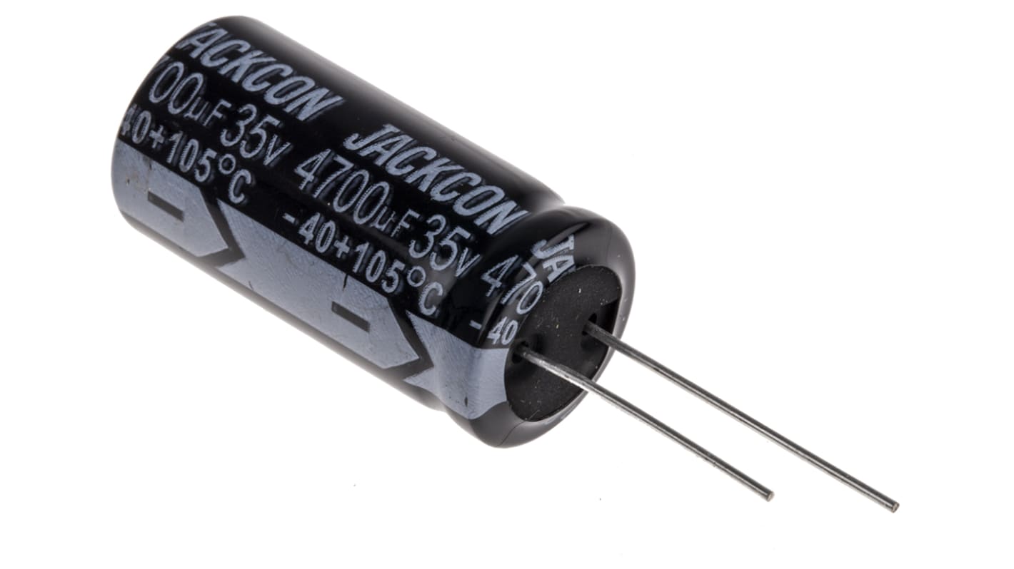 RS PRO 4700μF Aluminium Electrolytic Capacitor 35V dc, Radial, Through Hole