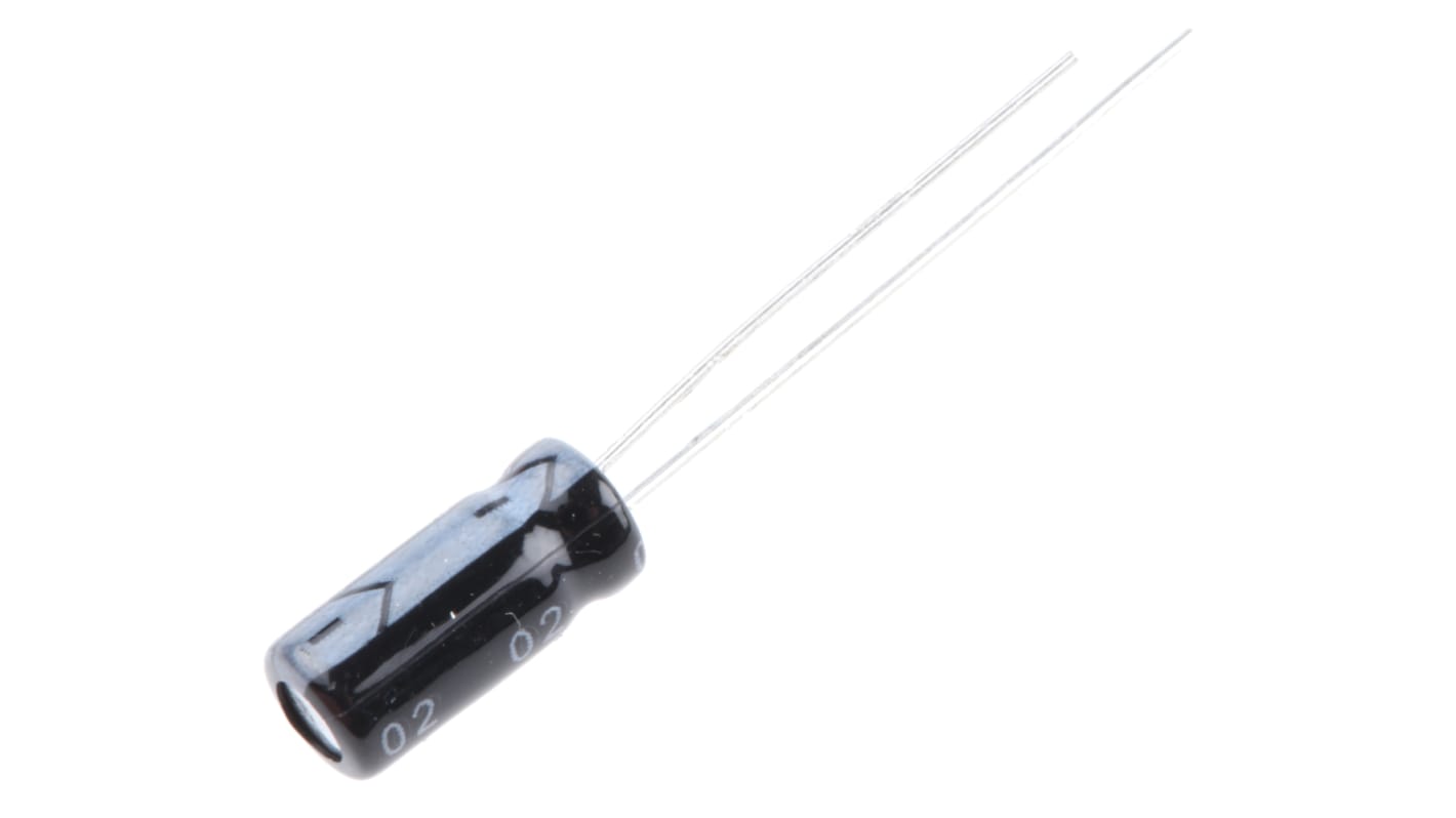 RS PRO 100nF Aluminium Electrolytic Capacitor 50V dc, Radial, Through Hole