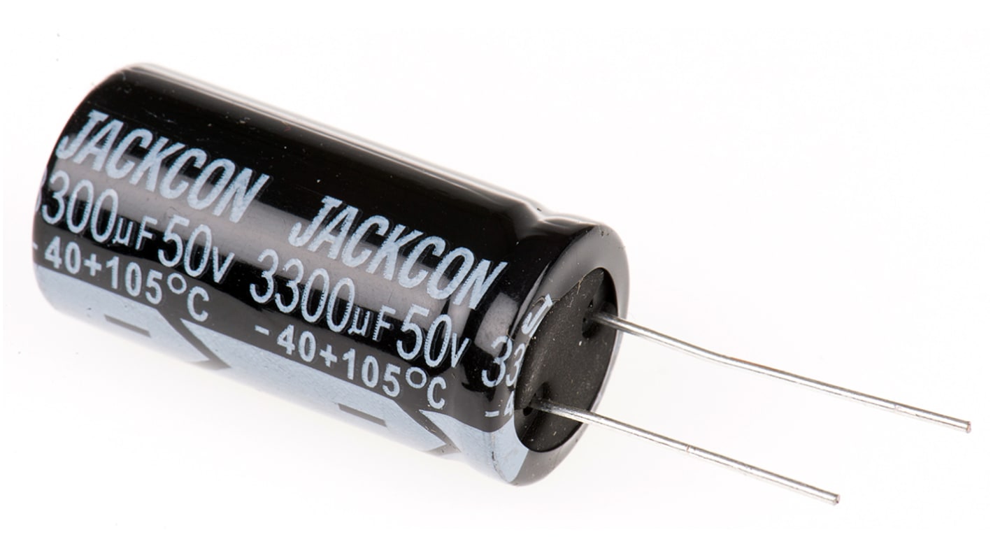 RS PRO 直插铝电解电容, 3300μF, 50V 直流, 18 (Dia.) x 36mm, 最高105°C