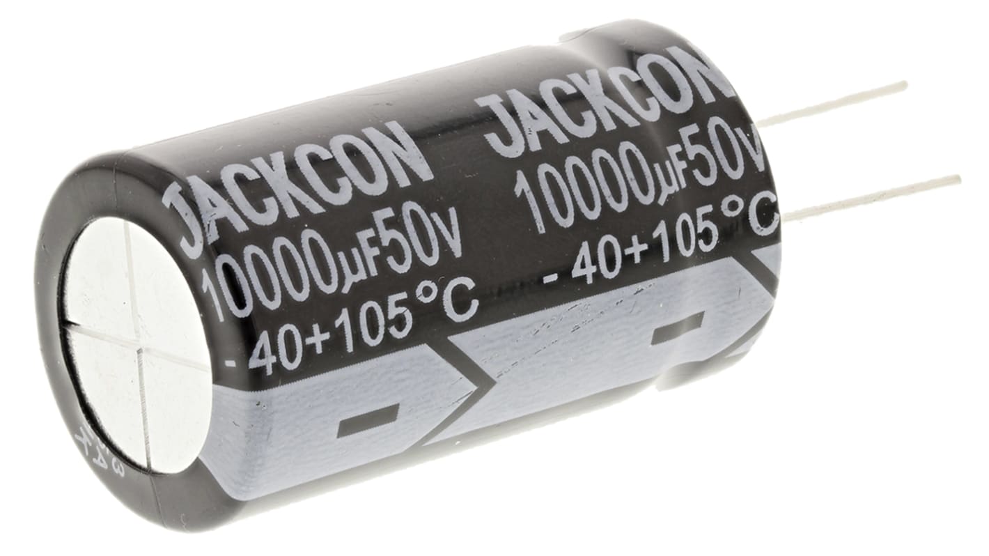 RS PRO 10000μF Aluminium Electrolytic Capacitor 50V dc, Radial, Through Hole