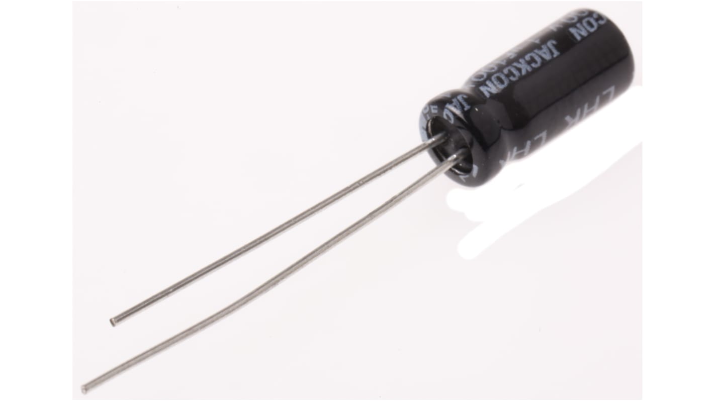 Condensatore RS PRO, 1μF, 100V cc, ±20%, 105°C, Radiale, Foro passante