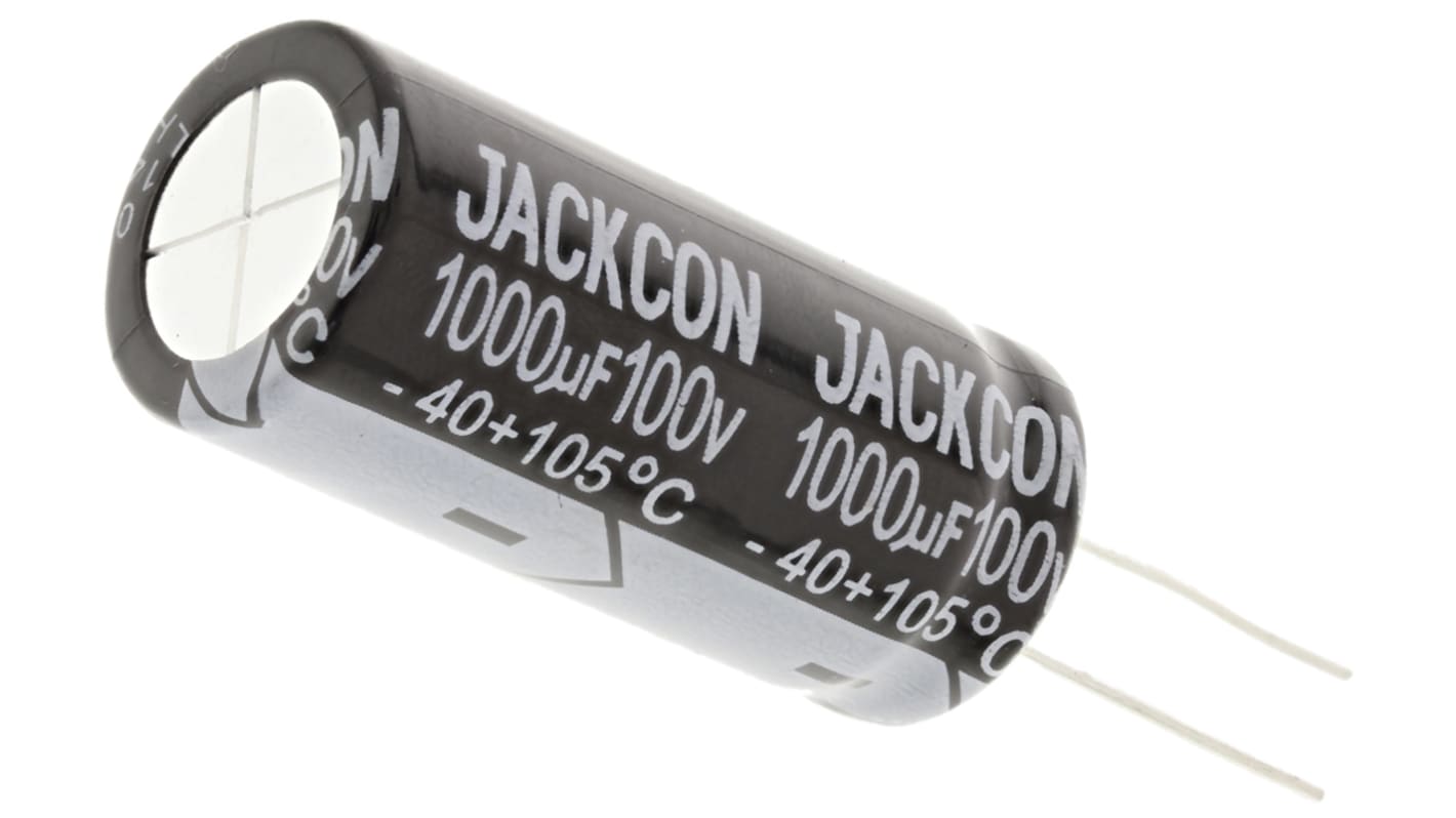 RS PRO 1000μF Aluminium Electrolytic Capacitor 100V dc, Radial, Through Hole