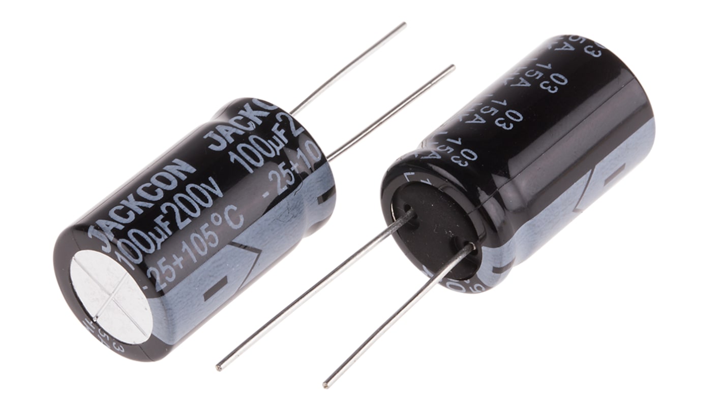 Condensateur RS PRO, Aluminium électrolytique 100μF, 200V c.c.