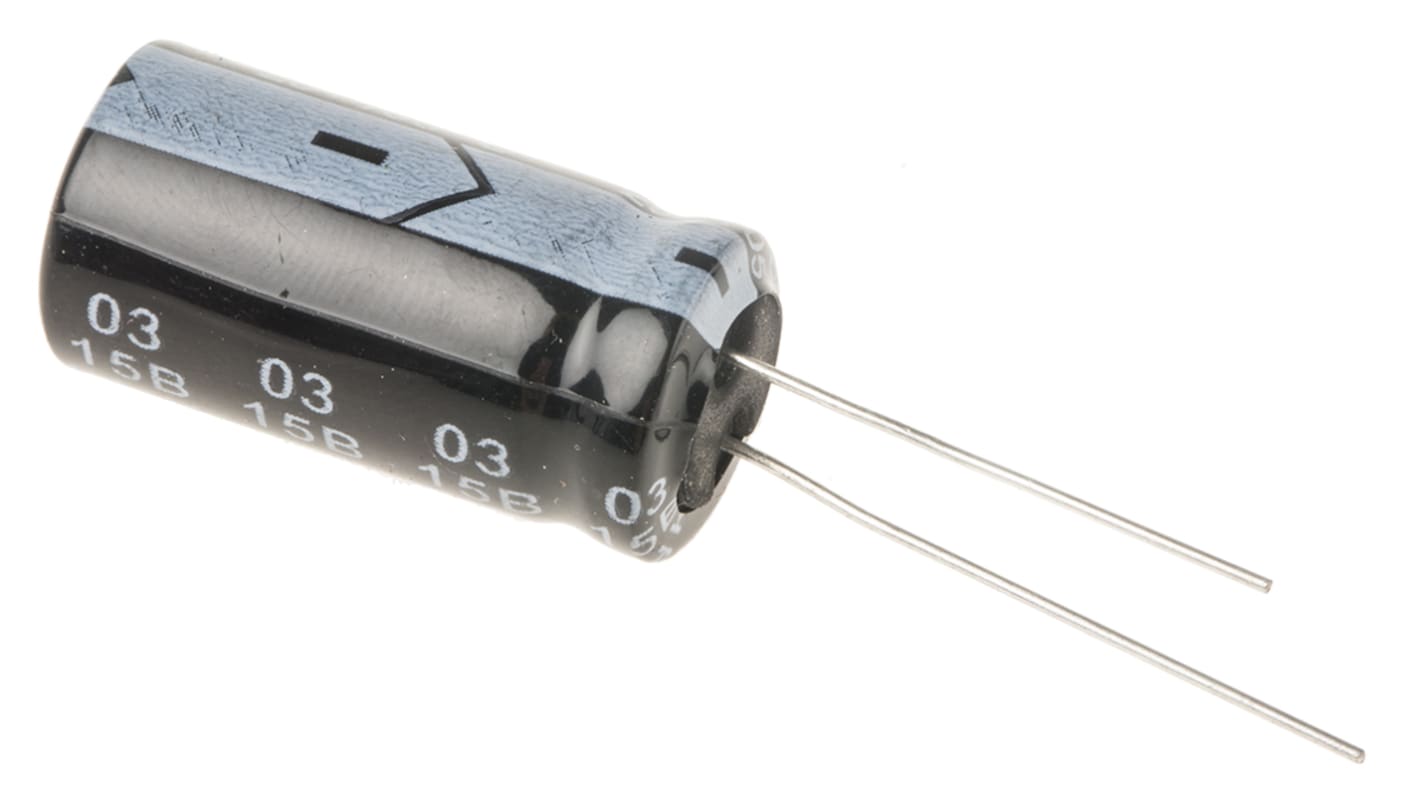 RS PRO 47μF Aluminium Electrolytic Capacitor 250V dc, Radial, Through Hole