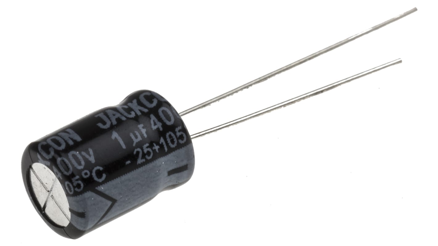 RS PRO 1μF Aluminium Electrolytic Capacitor 400V dc, Radial, Through Hole