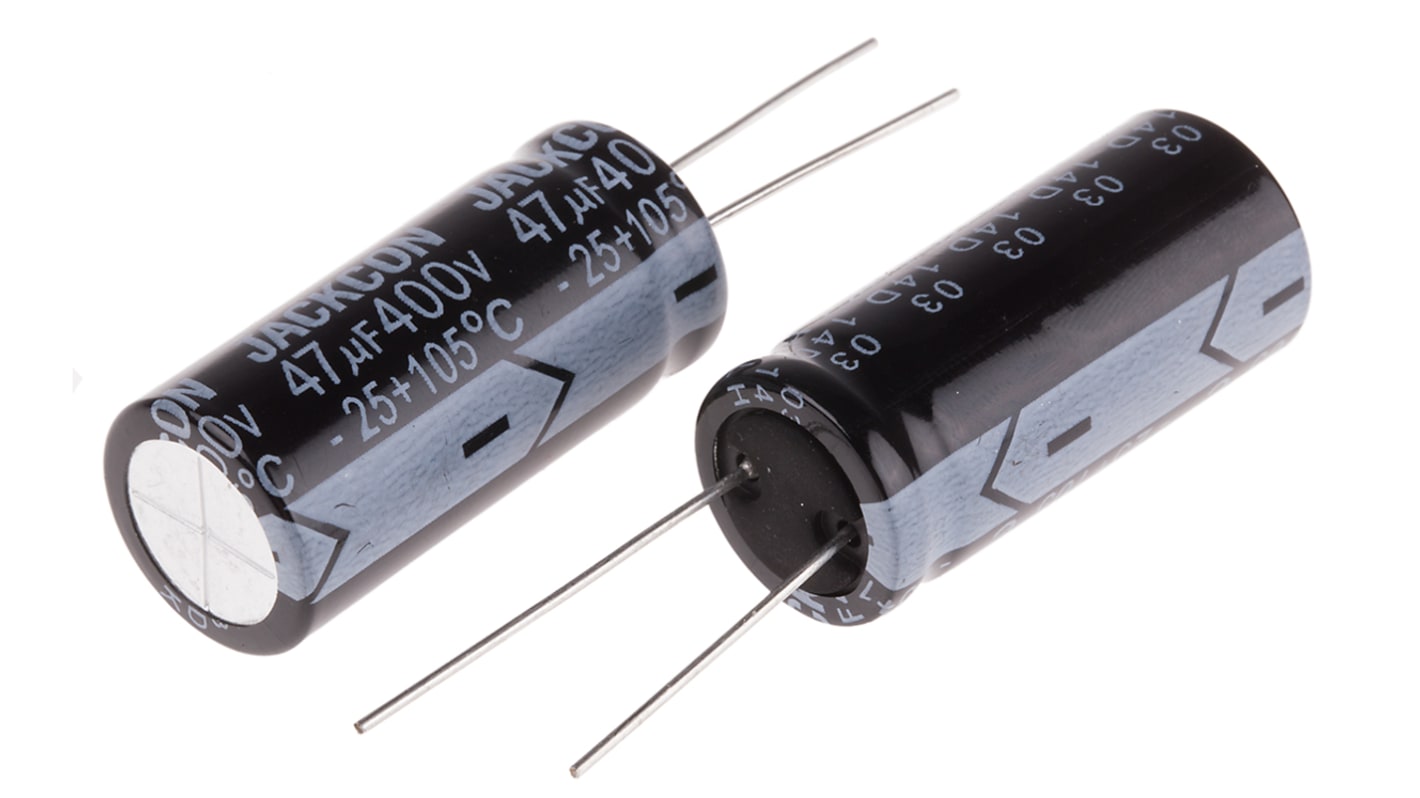 RS PRO 47μF Aluminium Electrolytic Capacitor 400V dc, Radial, Through Hole