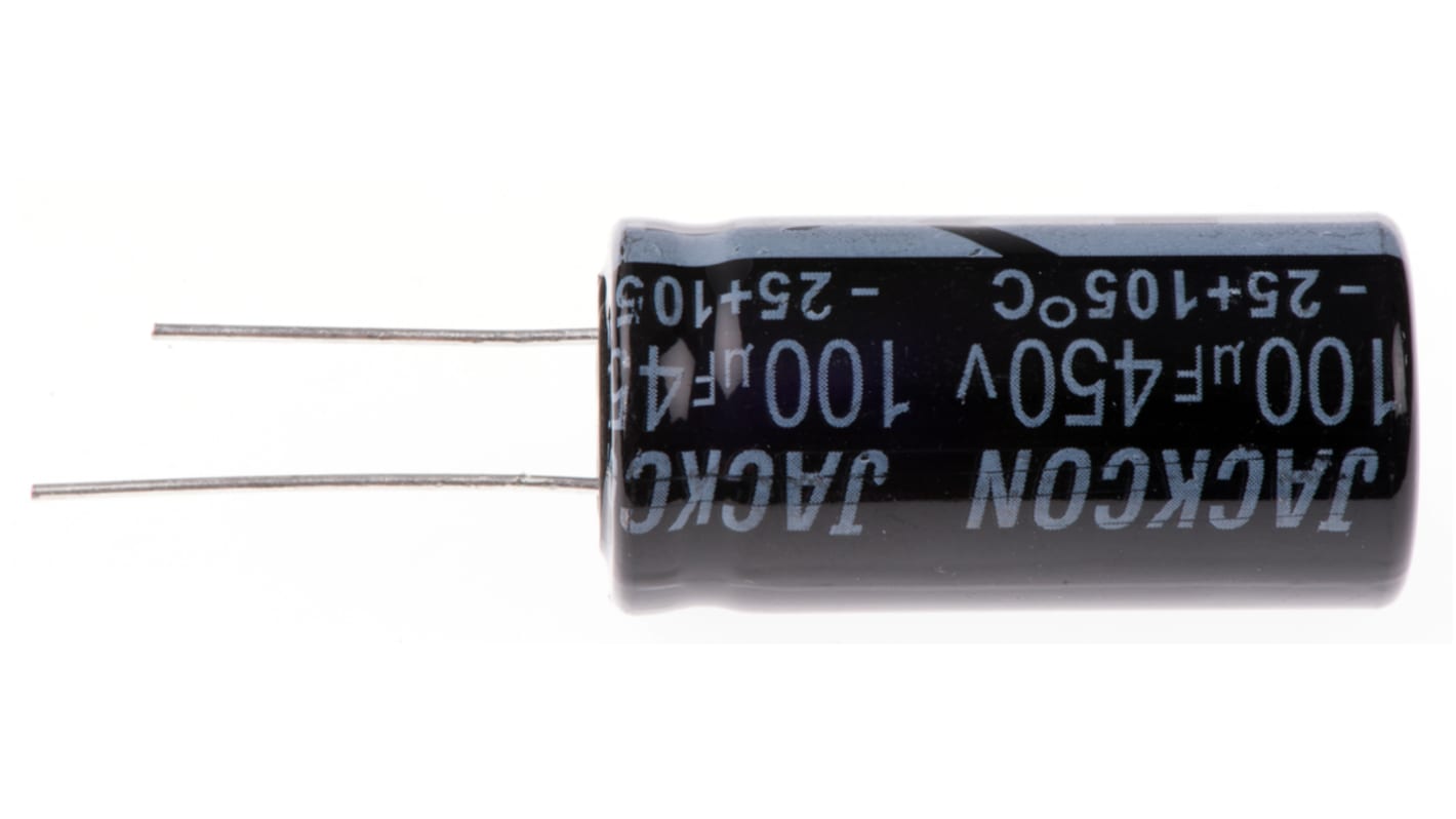 RS PRO 100μF,450V dc コンデンサ, ラジアル、 スルーホール ±20 RS PRO 100μF,450V dc コンデンサ, ラジアル、 スルーホール ±20