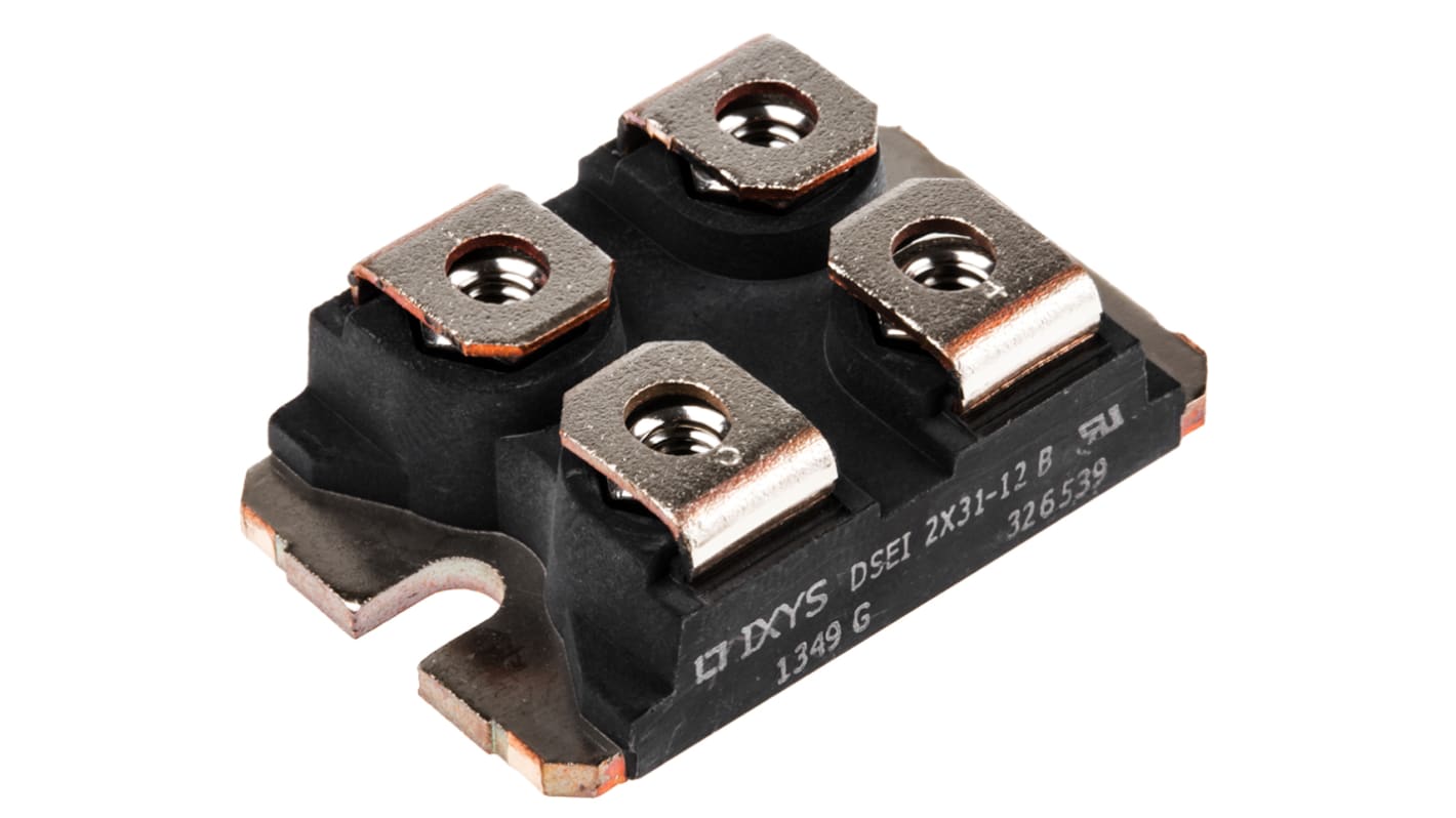 IXYS 1200V 28A, Dual Rectifier Diode, 4-Pin SOT-227B DSEI2X31-12B