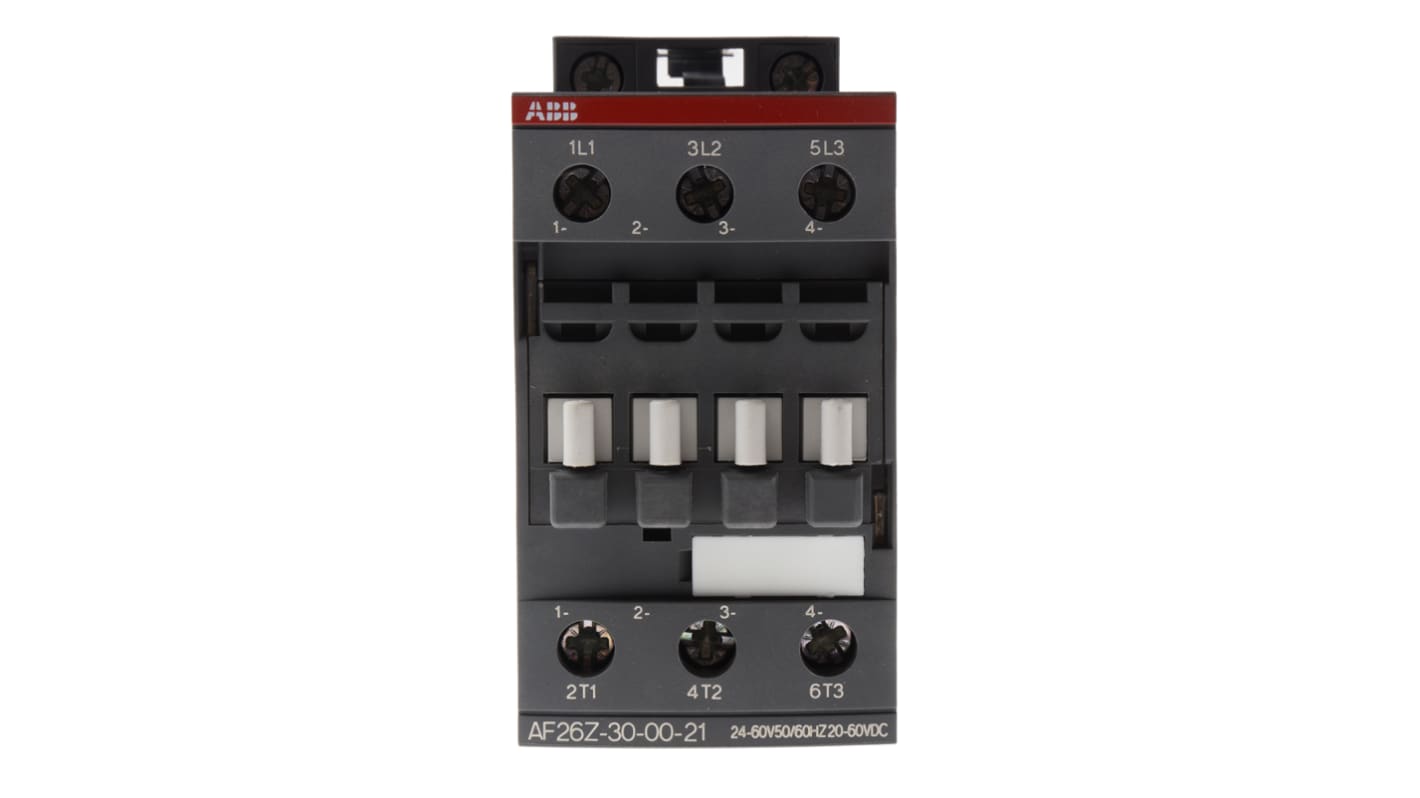 ABB AF26 AF Contactor, 24 V ac/dc Coil, 3-Pole, 45 A, 11 kW, 3NO, 690 V ac