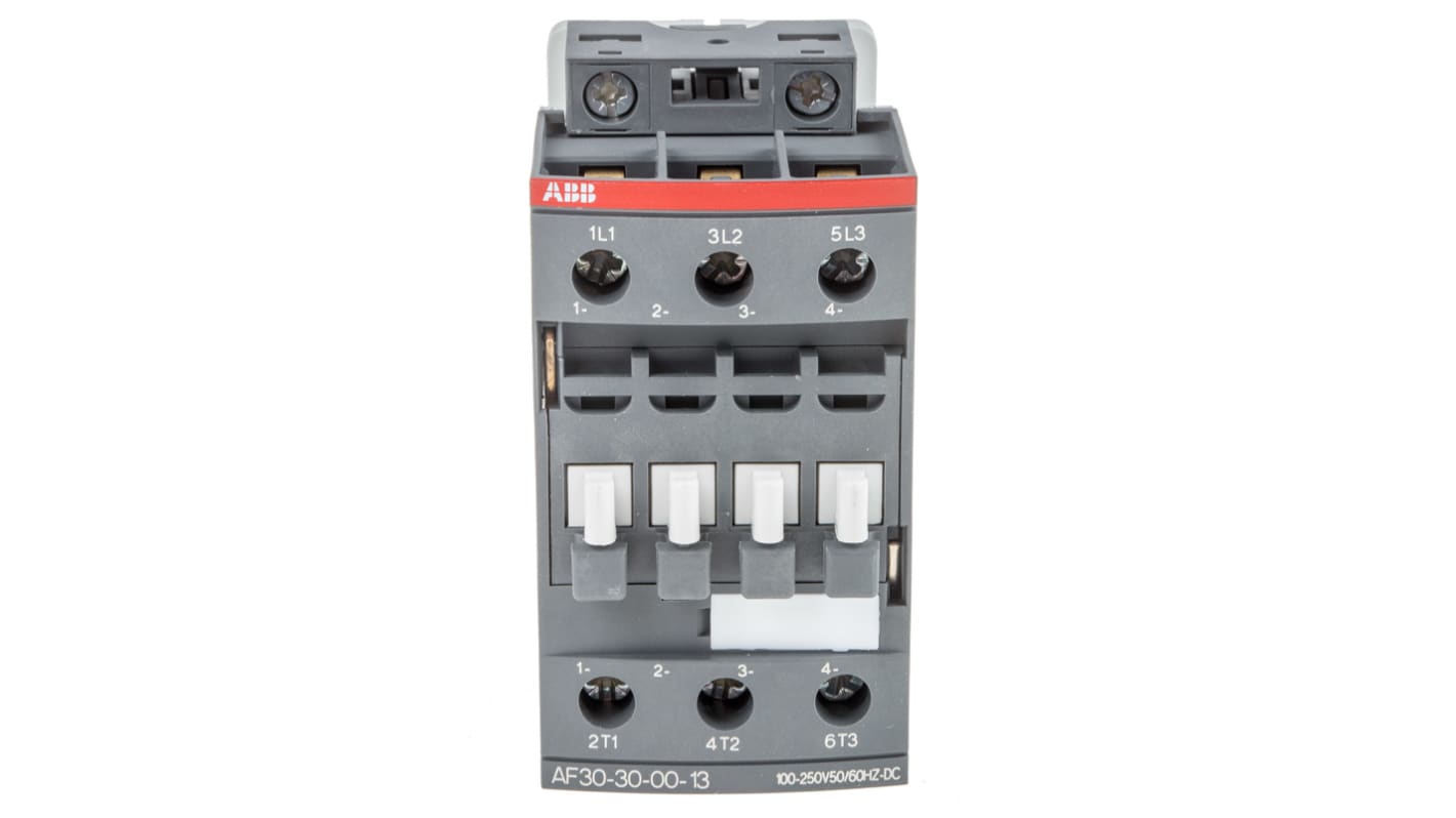ABB AF30 AF Contactor, 230 V dc Coil, 3-Pole, 21 A, 15 kW, 3NO, 690 V ac