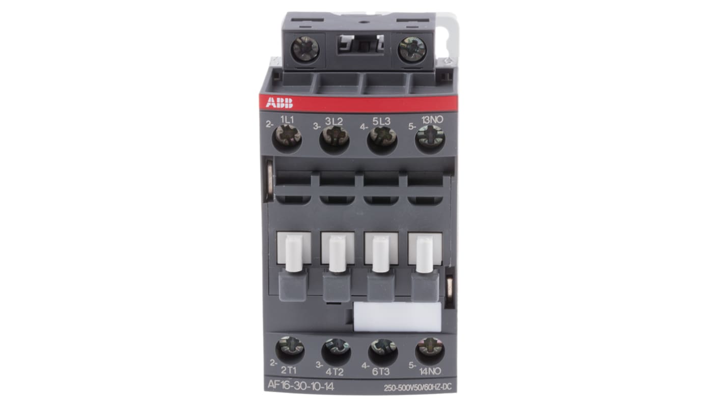 ABB AF16 AF Contactor, 500 V dc Coil, 3-Pole, 10.5 A, 7.5 kW, 3NO, 690 V ac