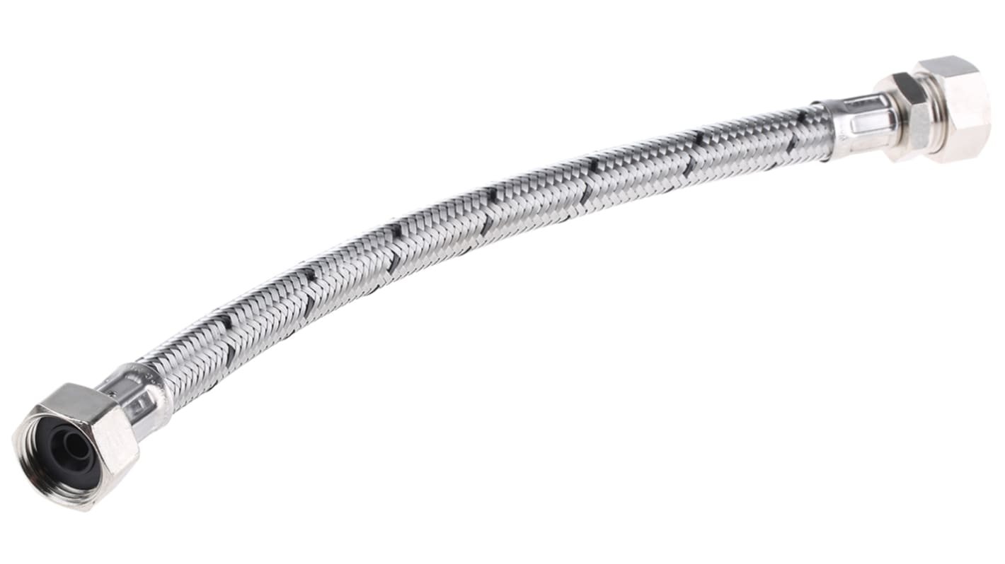 RS PRO Hose Assembly, Female BSP 1/2in to Compression 15mm, 15 bar, 300mm Long