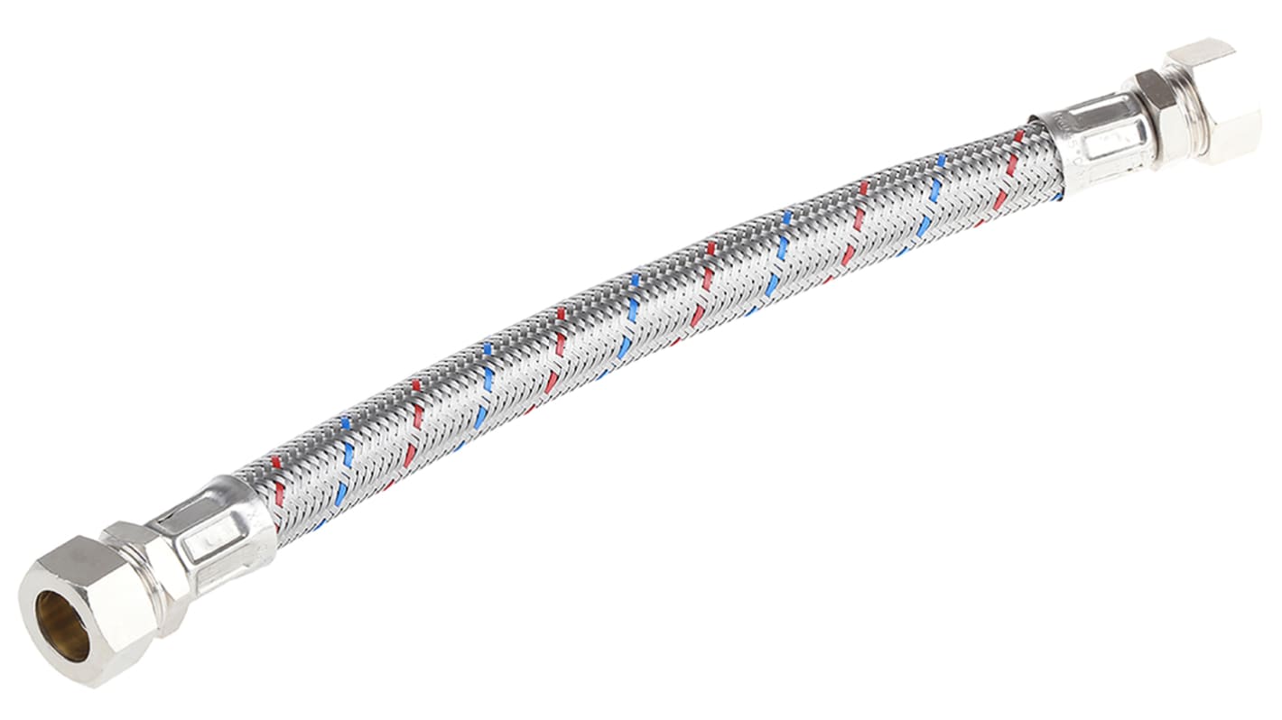 RS PRO Hose Assembly 15mm to Compression 15mm, 15 bar, 300mm Long