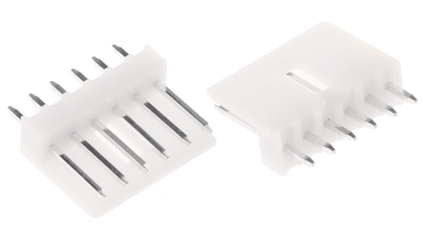 Conector macho para PCB TE Connectivity serie EI de 6 vías, 1 fila, paso 2.5mm, para soldar, Montaje en orificio pasante