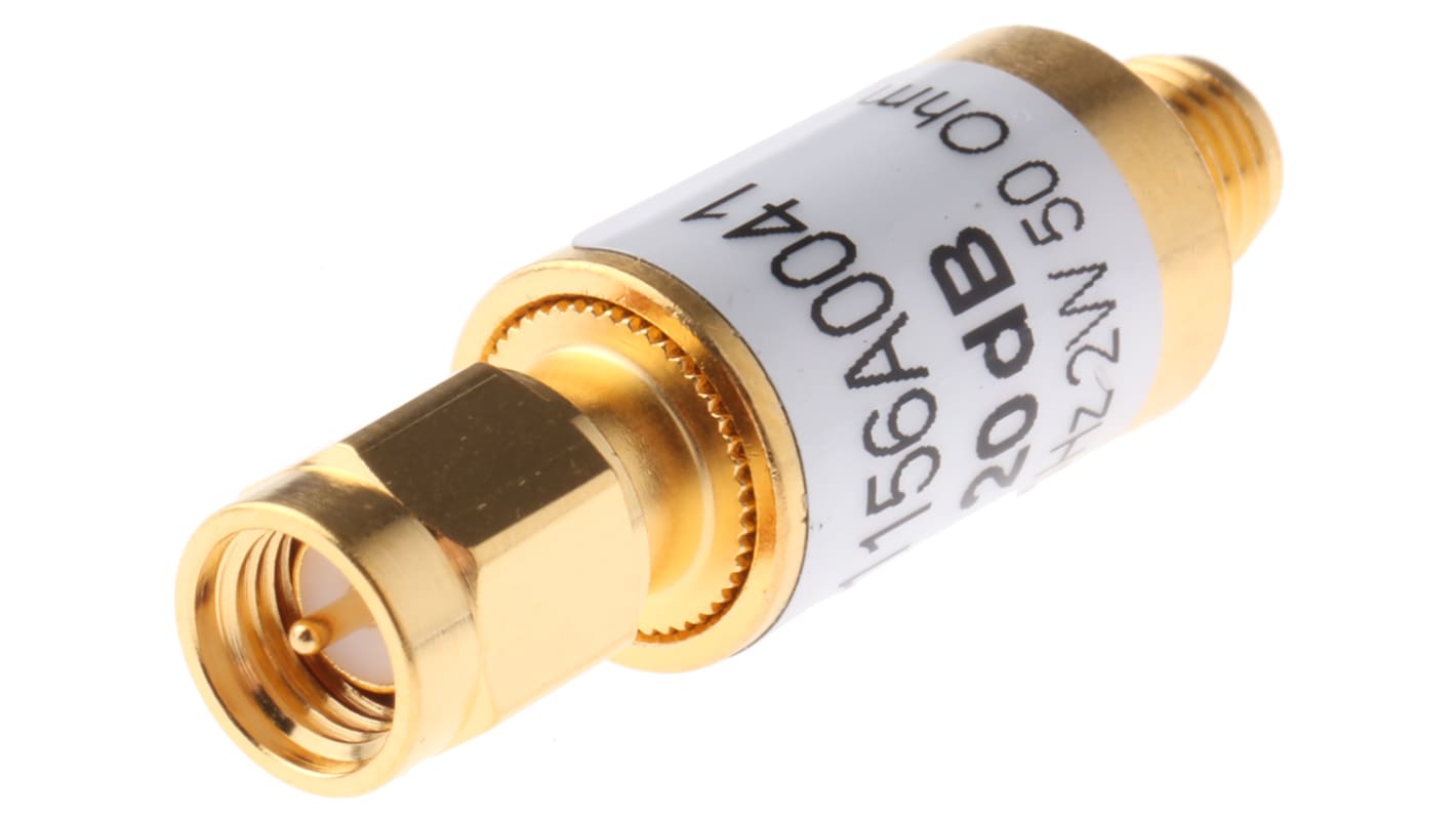 Atenuador de RF Telegartner J01156A0041, 50Ω, Conector macho a conector hembra SMA 20dB, 10GHz