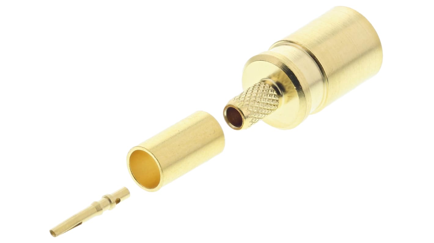 Telegartner, Jack Cable Mount SMB Connector, 50Ω, Crimp Termination, Straight Body