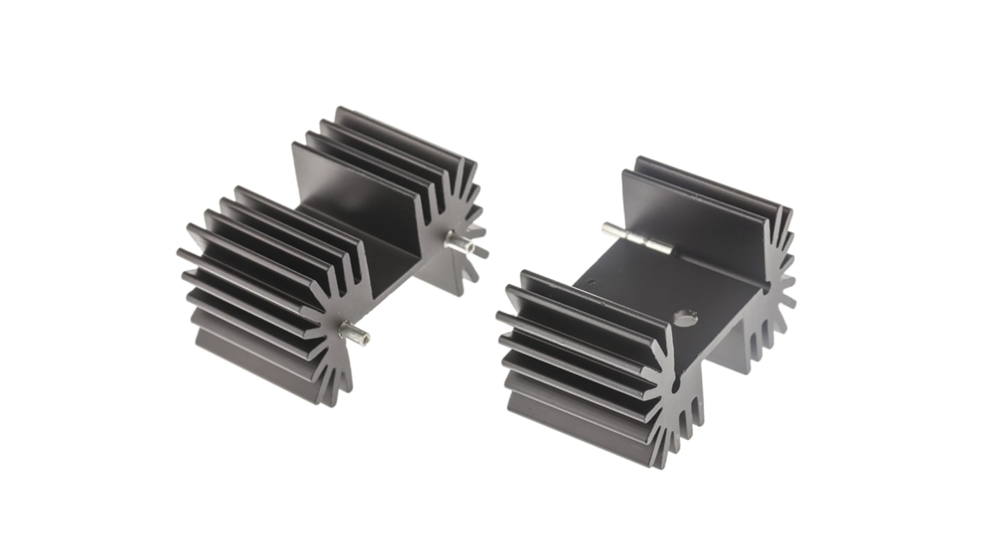 AAVID 电子散热器, 25.4 x 41.91 x 25.4mm, 5.6°C/W, 黑色 6396BG