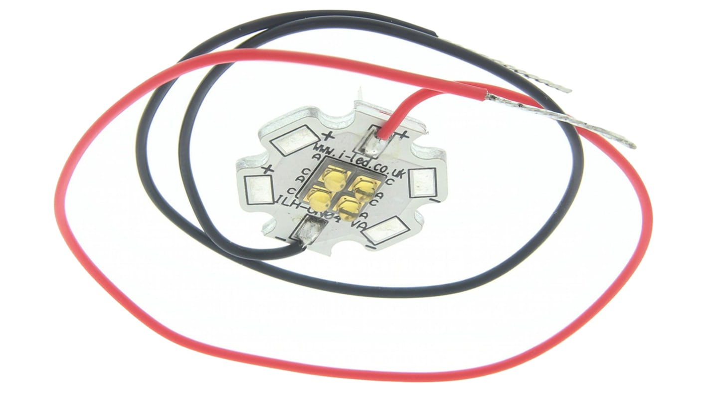 ILS ILH-ON04-NUWH-SC201-WIR200, OSLON4 PowerStar Circular LED Array, 4 White LED (4000K)