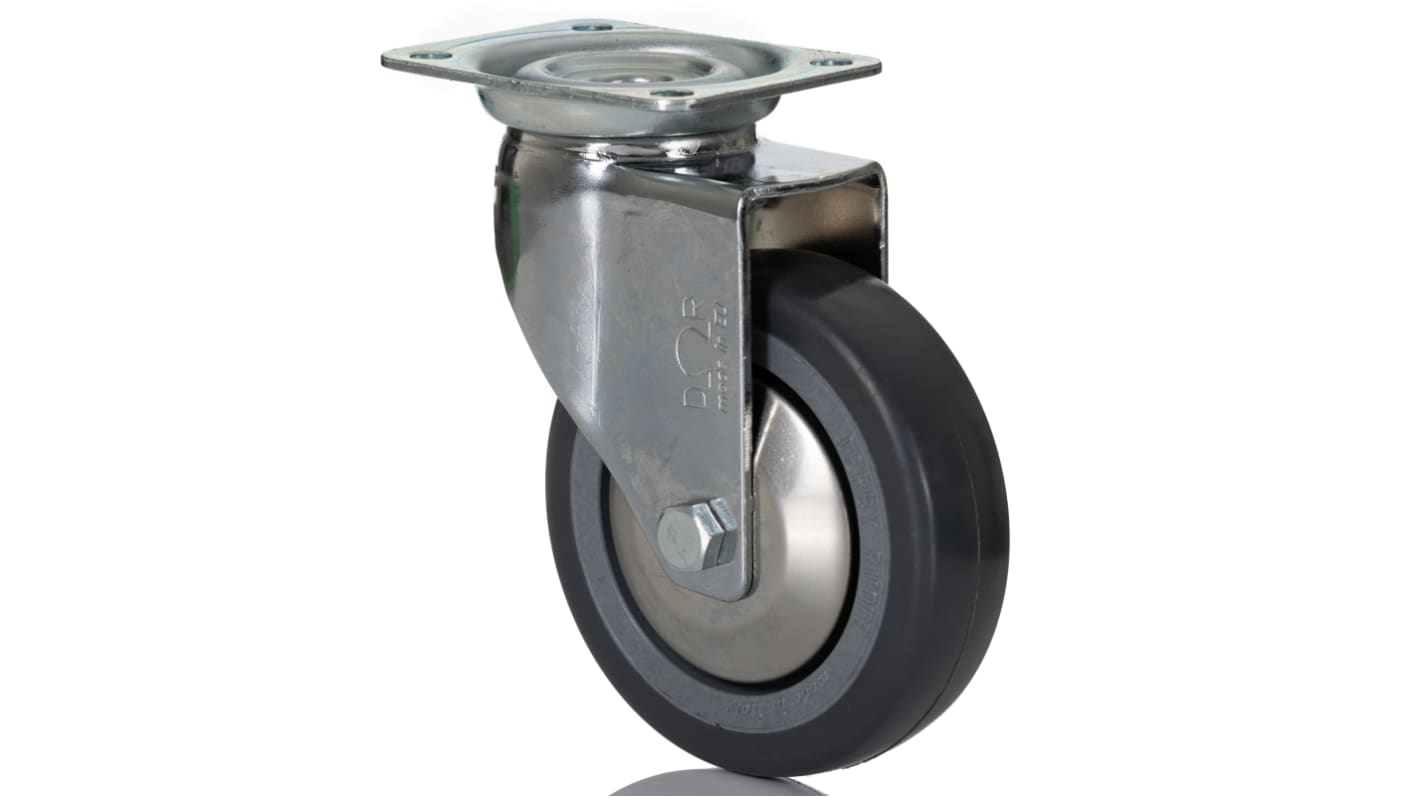 RS PRO Swivel Castor Wheel, 50kg Capacity, 80mm Wheel