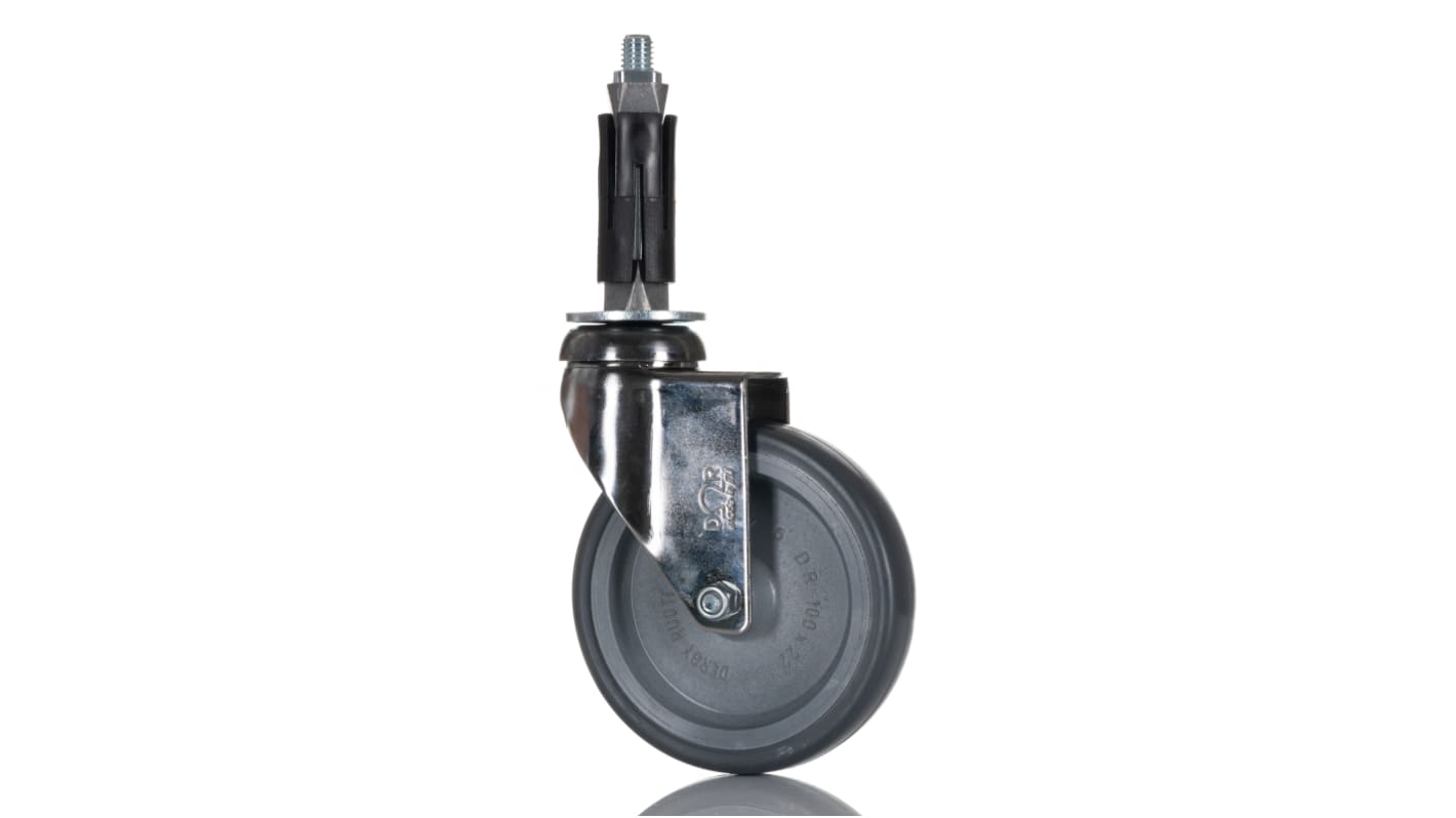 RS PRO Swivel Castor Wheel, 60kg Capacity, 100mm Wheel