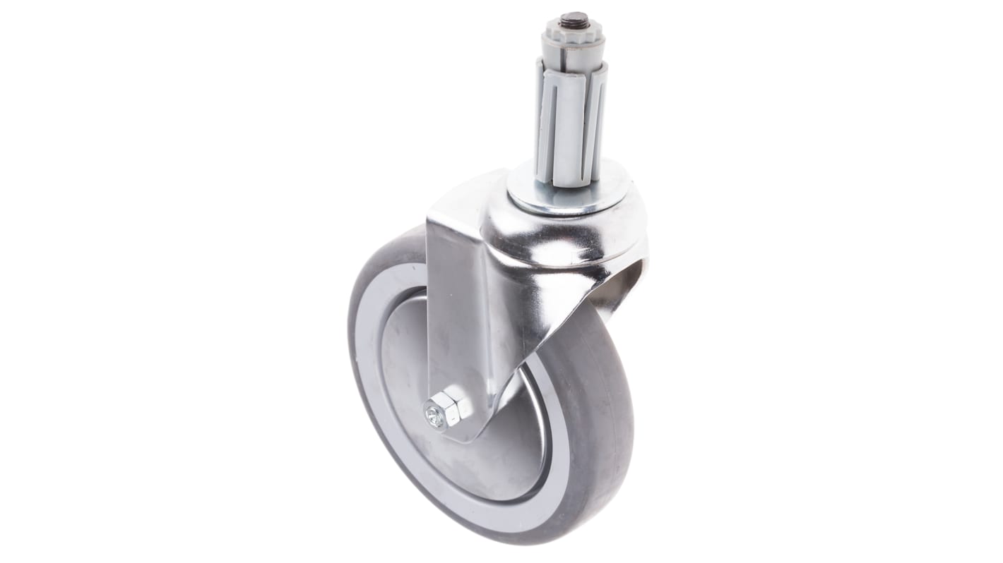 RS PRO Swivel Castor Wheel, 100kg Capacity, 125mm Wheel