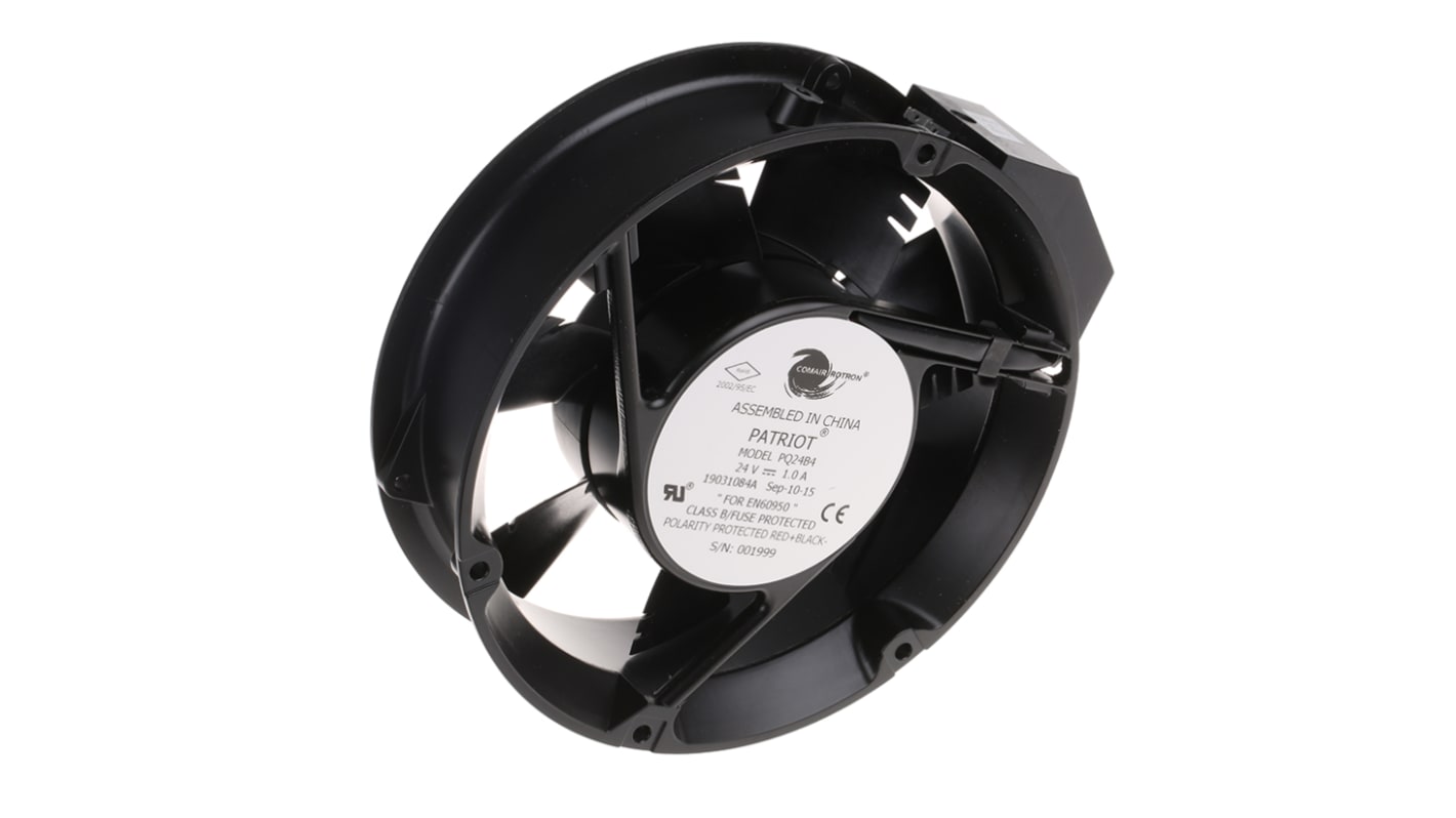 COMAIR ROTRON Patriot Series Axial Fan, 24 V dc, DC Operation, 399m³/h, 24W, 1A Max, 171.4 x 50mm