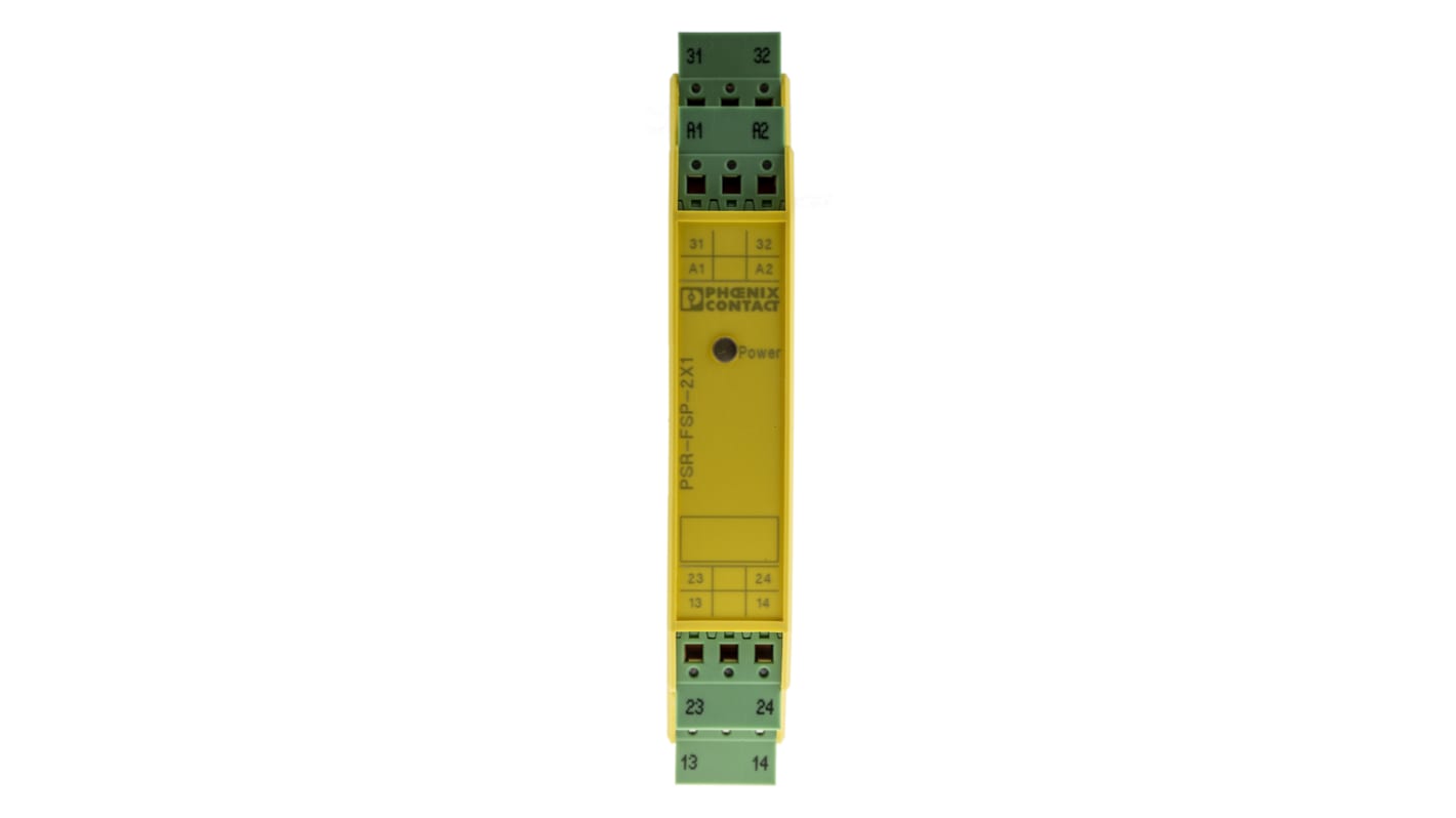 Phoenix Contact PSR-SPP- 24DC/FSP/2X1/1X2 Emergency Stop Coupling Relay, 24V dc, 3 Safety Contacts