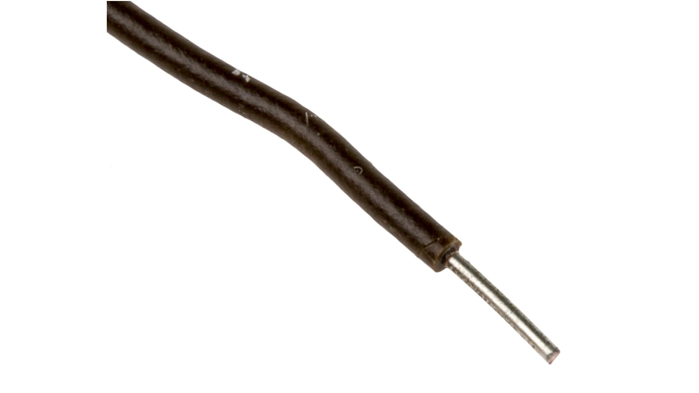 RS PRO Brown 0.26 mm² Equipment Wire, 23 AWG, 1/0.6 mm, 100m, PVC Insulation