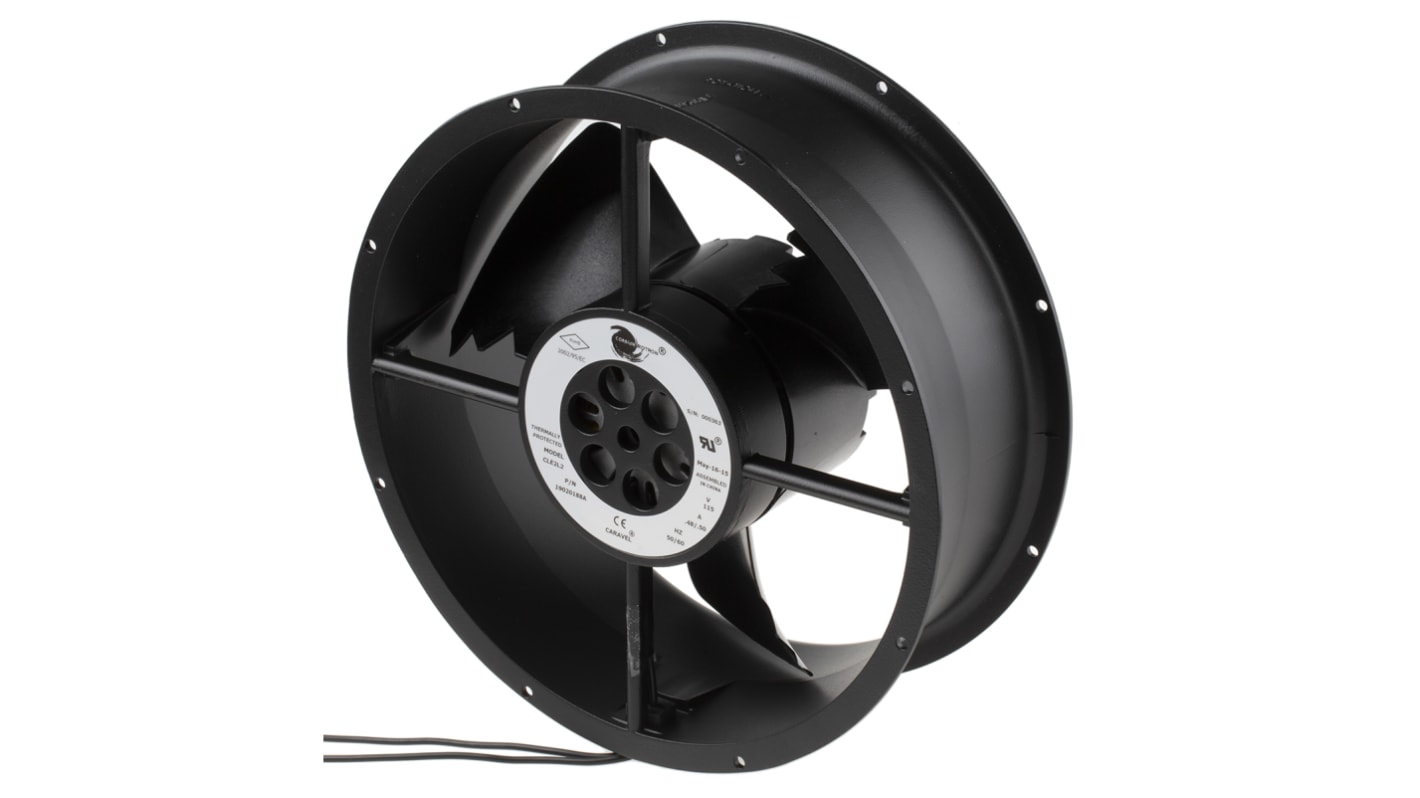 COMAIR ROTRON Caravel Series Axial Fan, 115 V ac, AC Operation, 935m³/h, 61W, 500mA Max, 254 x 88.9mm