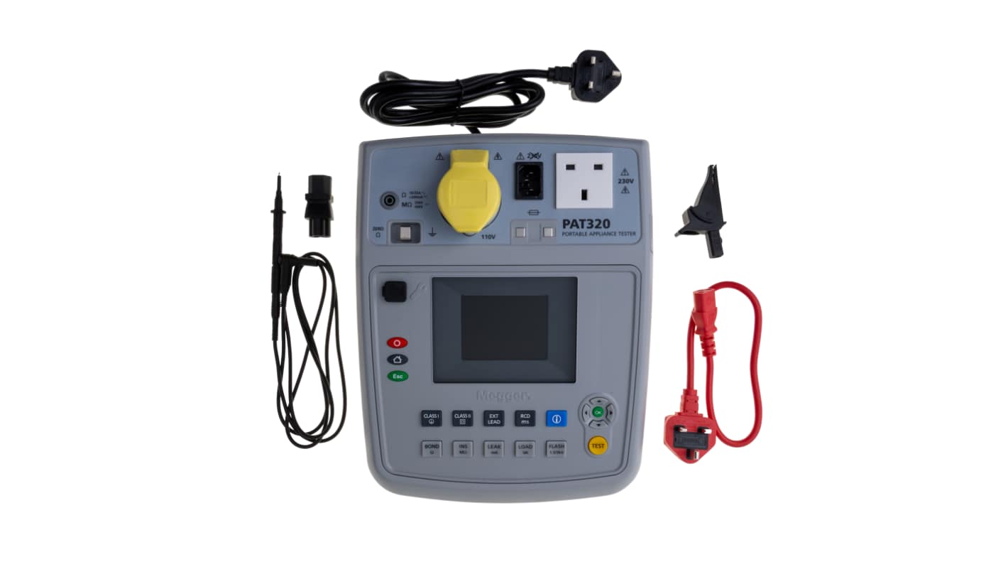 Megger PAT320 PAT Tester, Class I, Class II Test Type