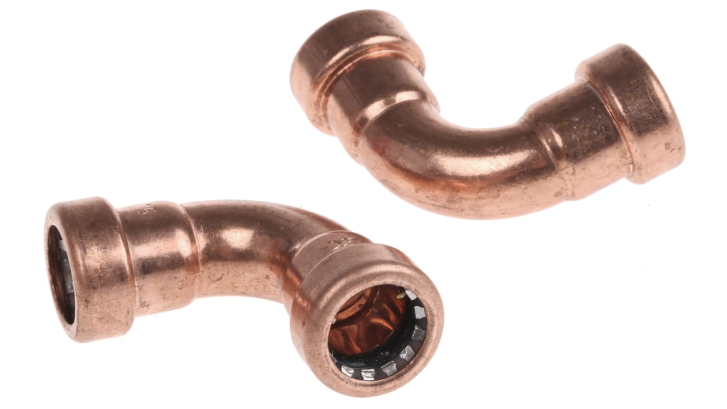 Copper Pipe Fitting, Push Fit 90° Elbow for 15mm pipe