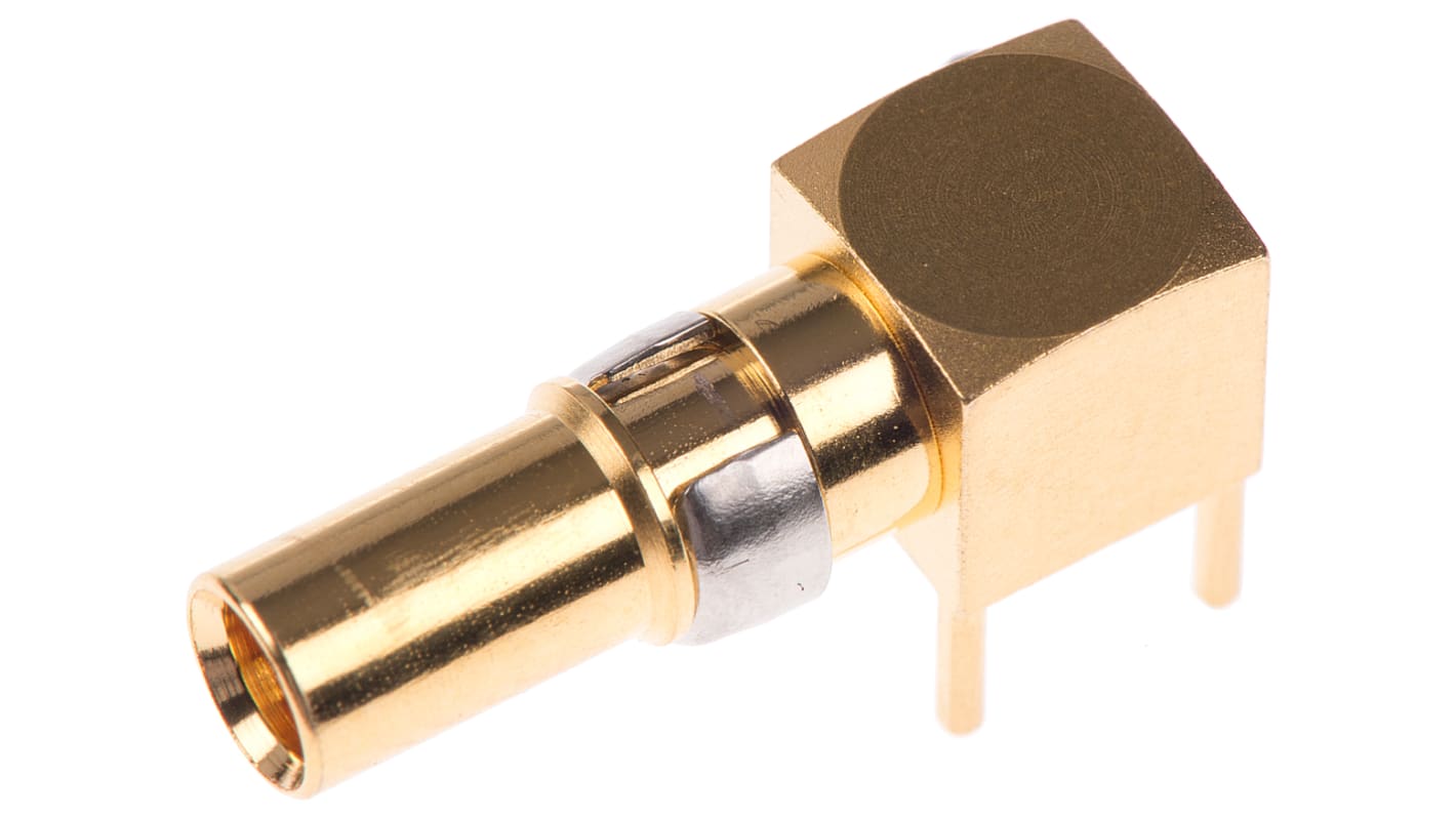 TE Connectivity, Jack PCB Mount 1.0/2.3 Connector, Solder Termination, Right Angle Body