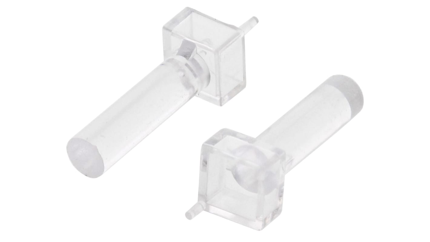 Światłowód do LED sztywny, prosty, dł. 15.4mm, montaż na PCB, soczewka płaska, Bivar