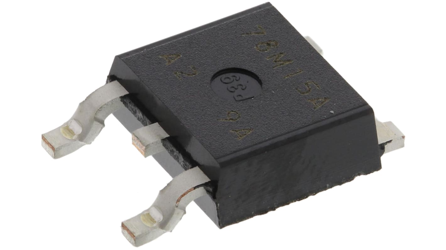 Nisshinbo Micro Devices 线性稳压芯片, 15 V输出, 500mA最大输出, 单路输出, TO-252, 3针, 贴片安装, -40 °C→+85 °C