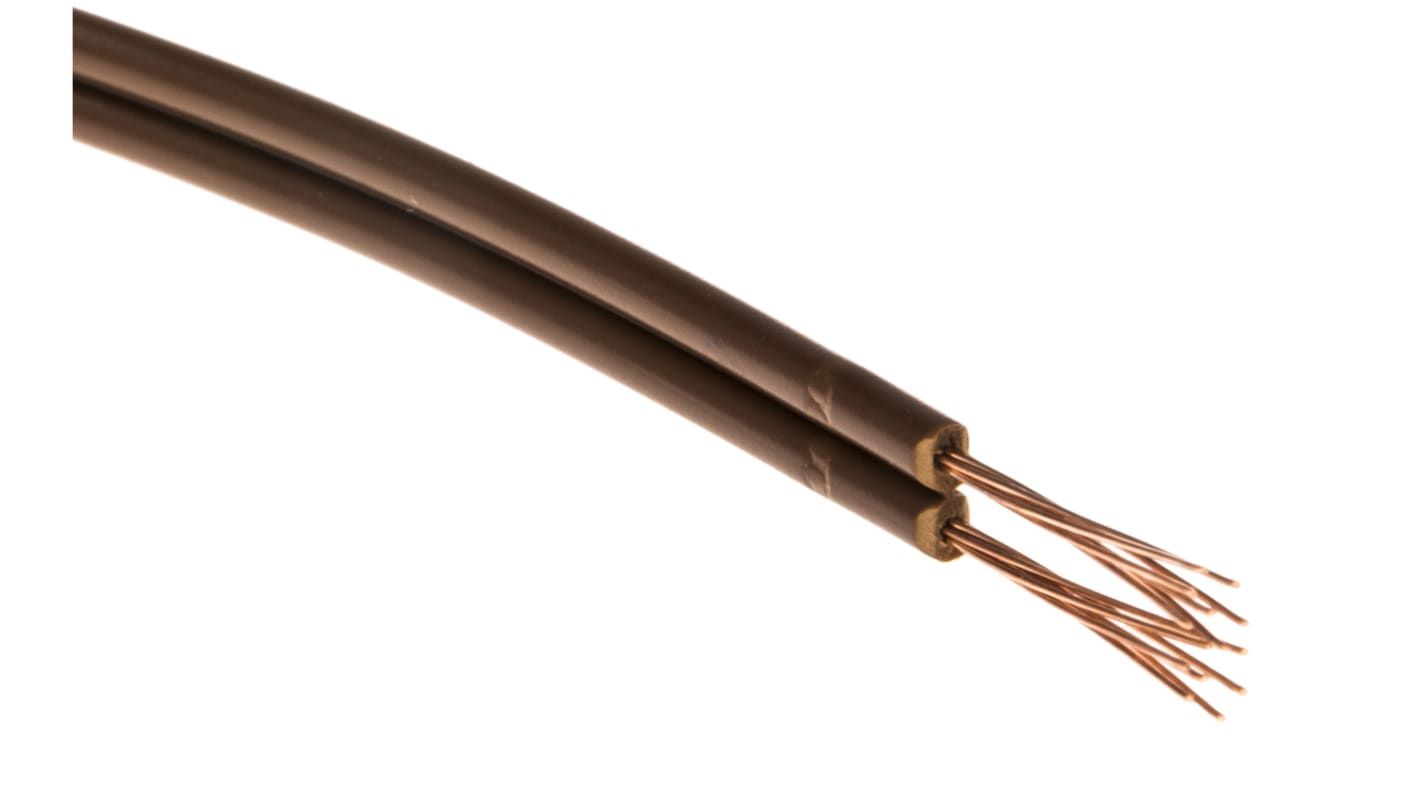 RS PRO 2 Core, 0.34 mm² CSA, 1.8mm od, 100m, Brown