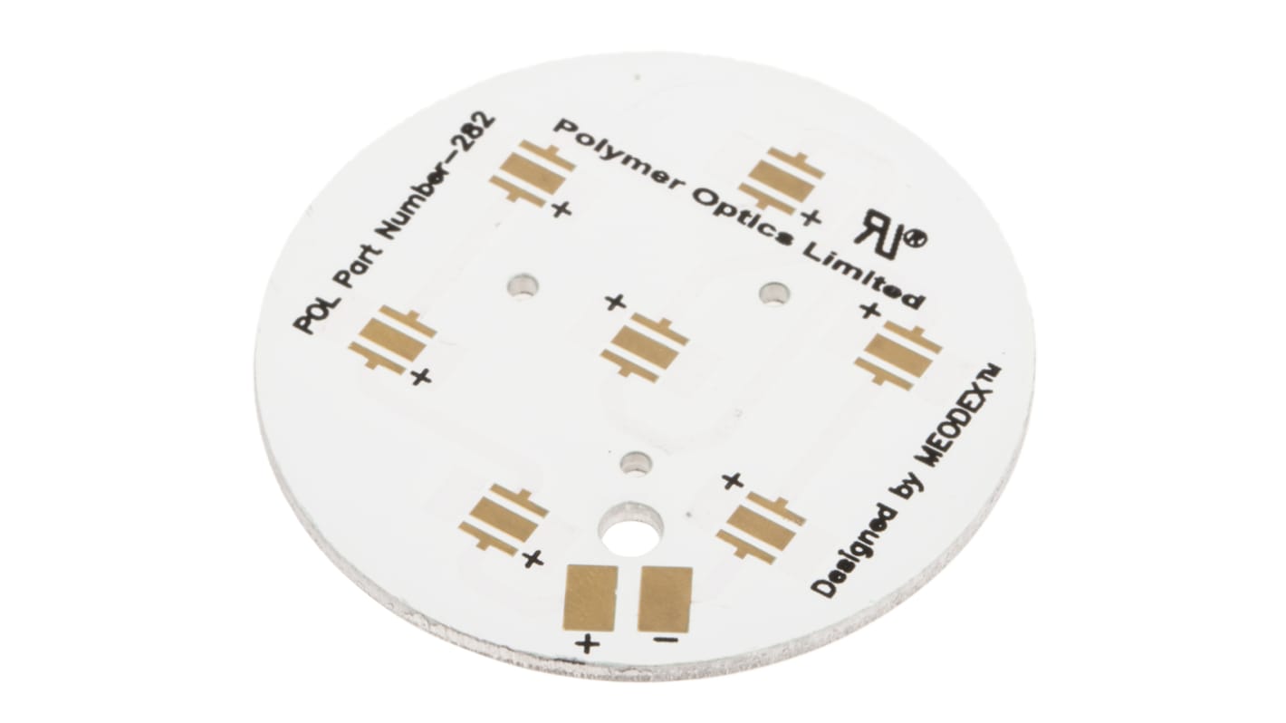 Polymer Optics LED灯板, 7 节电池 MCPCB, 用于Cree XP-C、XP-E 和 XP-G 系列 LED