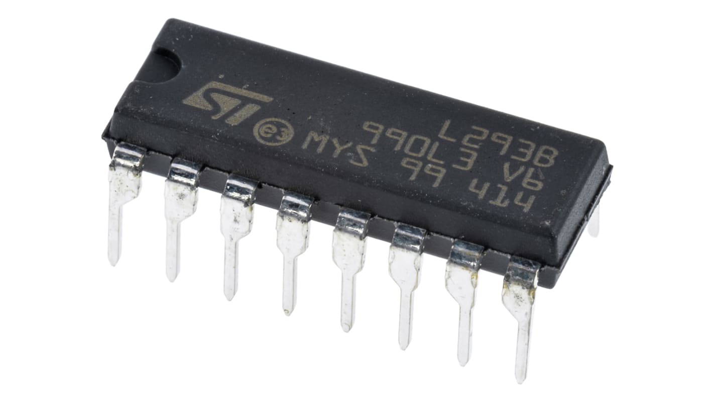 STMicroelectronics L293B,  Brushed Motor Driver IC, 36 V 1A 16-Pin, PDIP