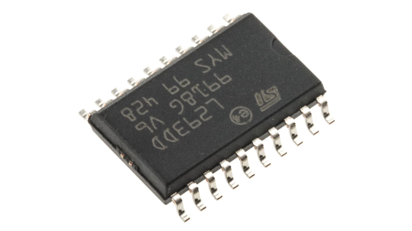 STMicroelectronics 直流有刷电机驱动芯片, 双全桥接输出, 贴片安装, SOIC封装