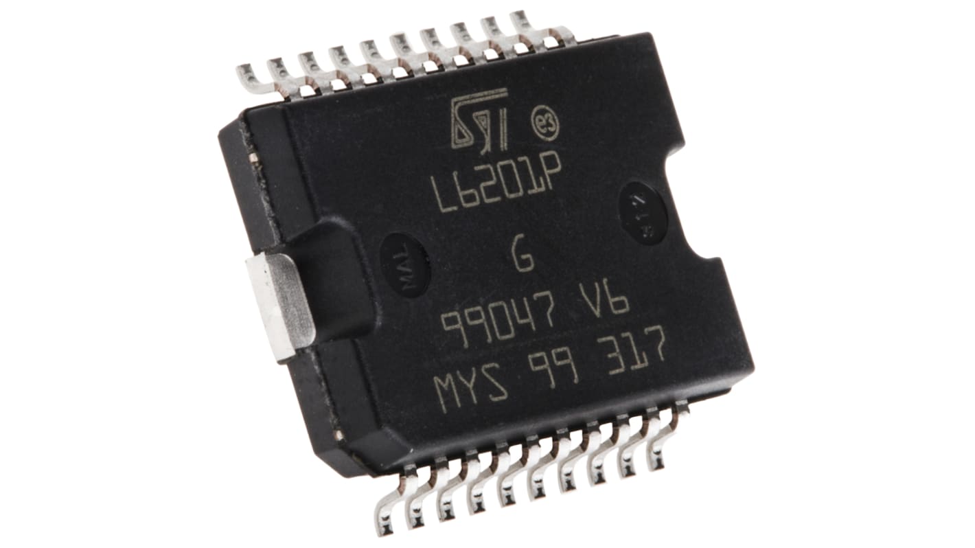 STMicroelectronics L6201PS,  Brushed Motor Driver IC, 48 V 4A 20-Pin, PowerSO