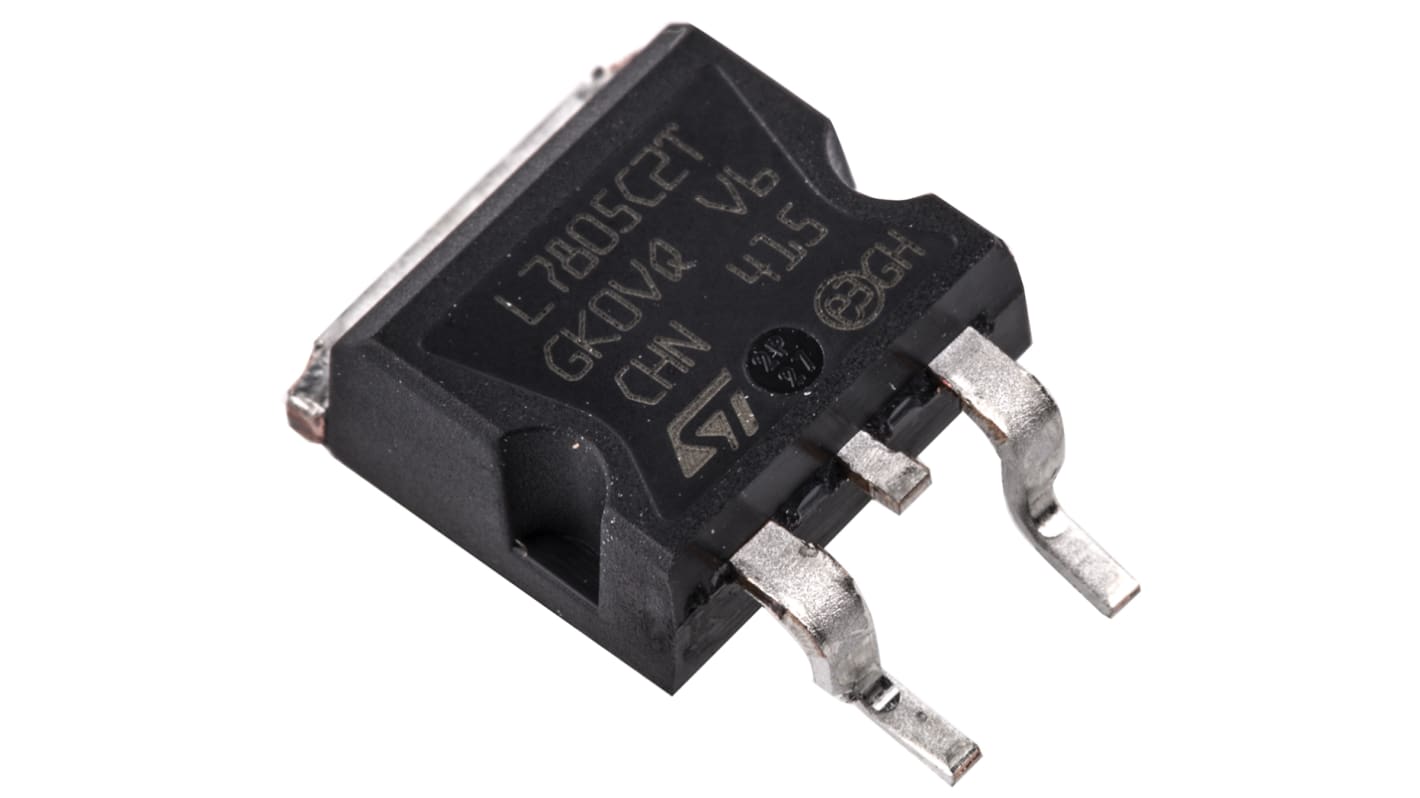 STMicroelectronics 线性稳压芯片, 5 V输出, 1.5A最大输出, 单路输出, D2PAK, 贴片, 3针