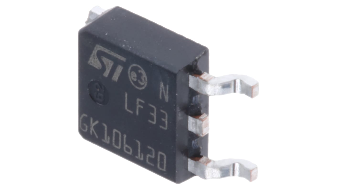 STMicroelectronics LF33CDT-TR, 1 Low Dropout Voltage, Voltage Regulator 500mA, 3.3 V 3-Pin, DPAK