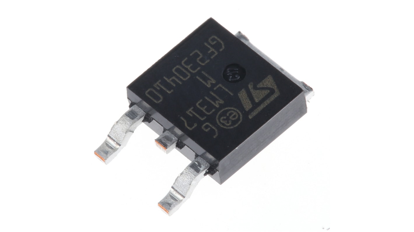 STMicroelectronics 线性稳压芯片, 1.2 → 37 V输出, 200mA最大输出, 单路输出, DPAK, 3针, 贴片安装, 0 °C→+125 °C