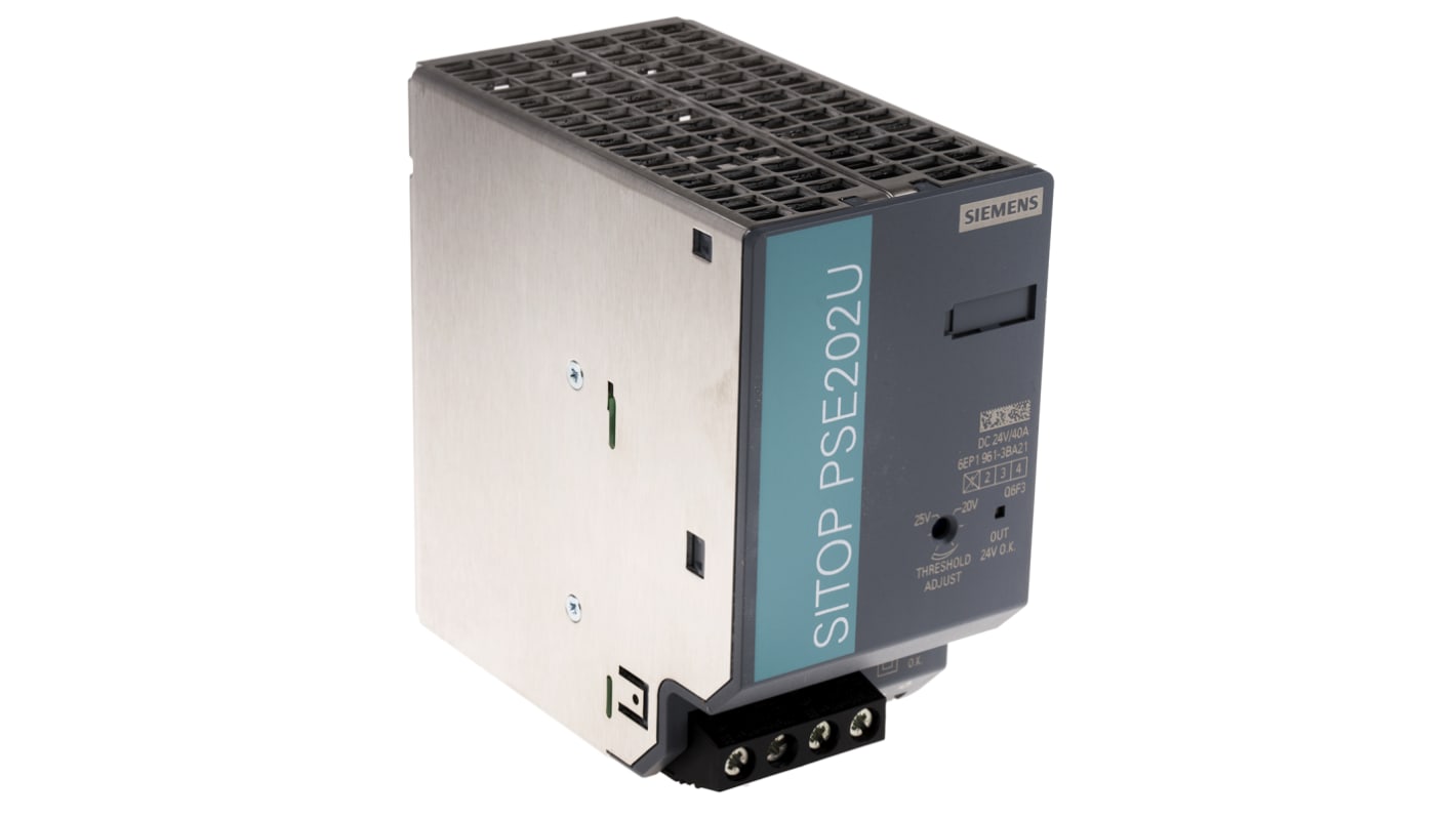 Siemens 冗余模块, 24 → 28.8V输入, 24V输出, 40A输出, 用于SITOP, SITOP PSE202U系列