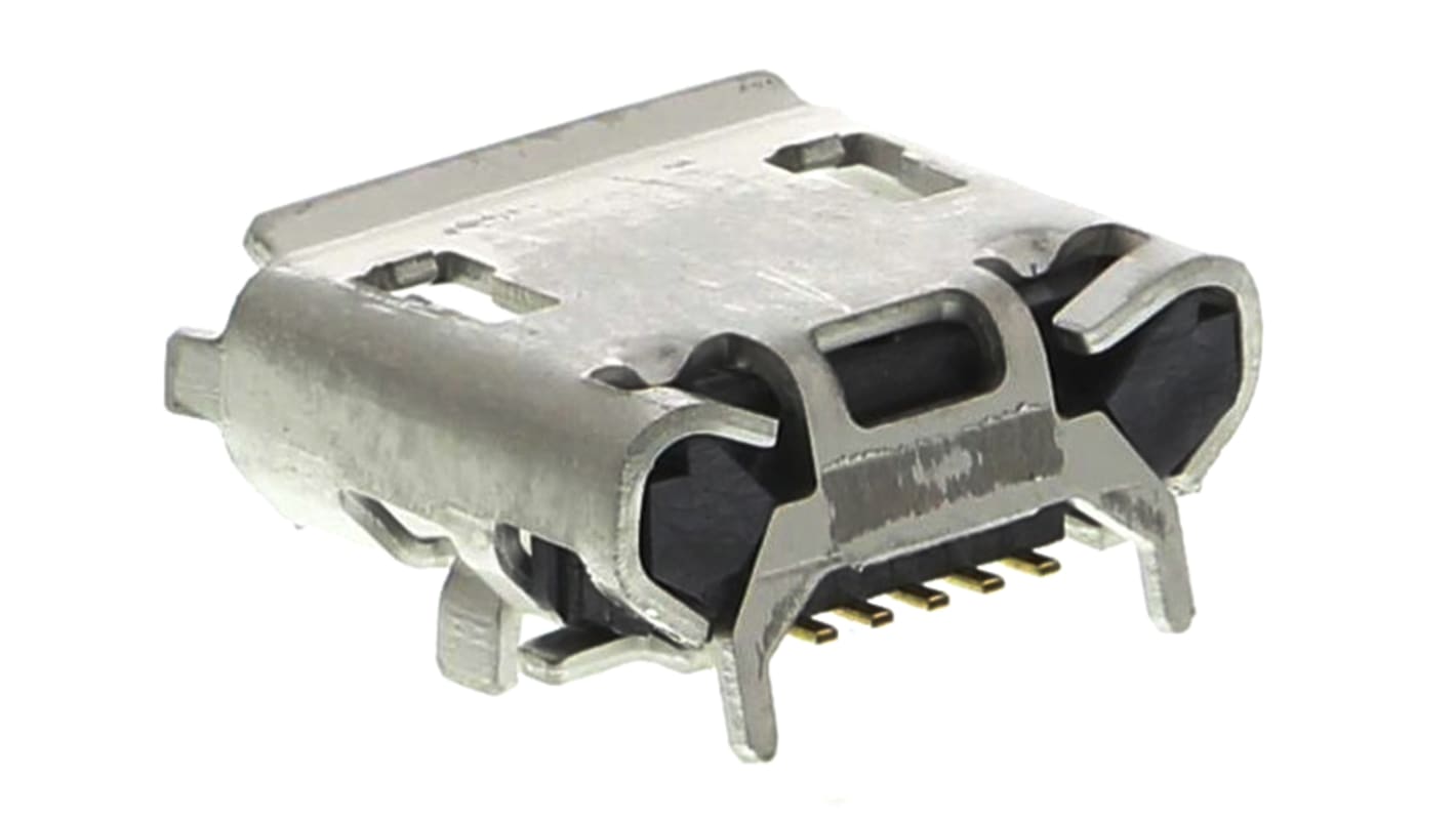 Amphenol ICC Right Angle, SMT, Socket Type B 2.0 USB Connector