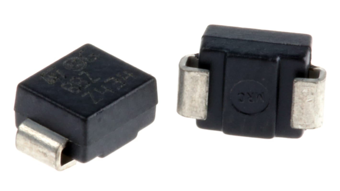 STMicroelectronics, TVS-diode, 600W, Tovejs, 13.4V, 5V, 2 ben, DO-214AA (SMB), SMBJ5.0CA-TR