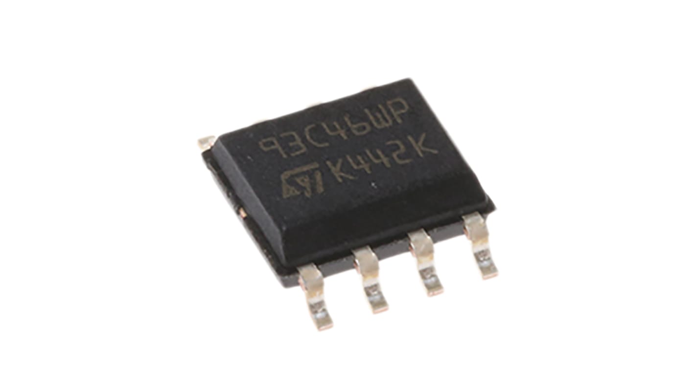 STMicroelectronics M93C46-WMN6P, 1kbit Serial EEPROM Memory, 200ns 8-Pin SOIC Serial-Microwire