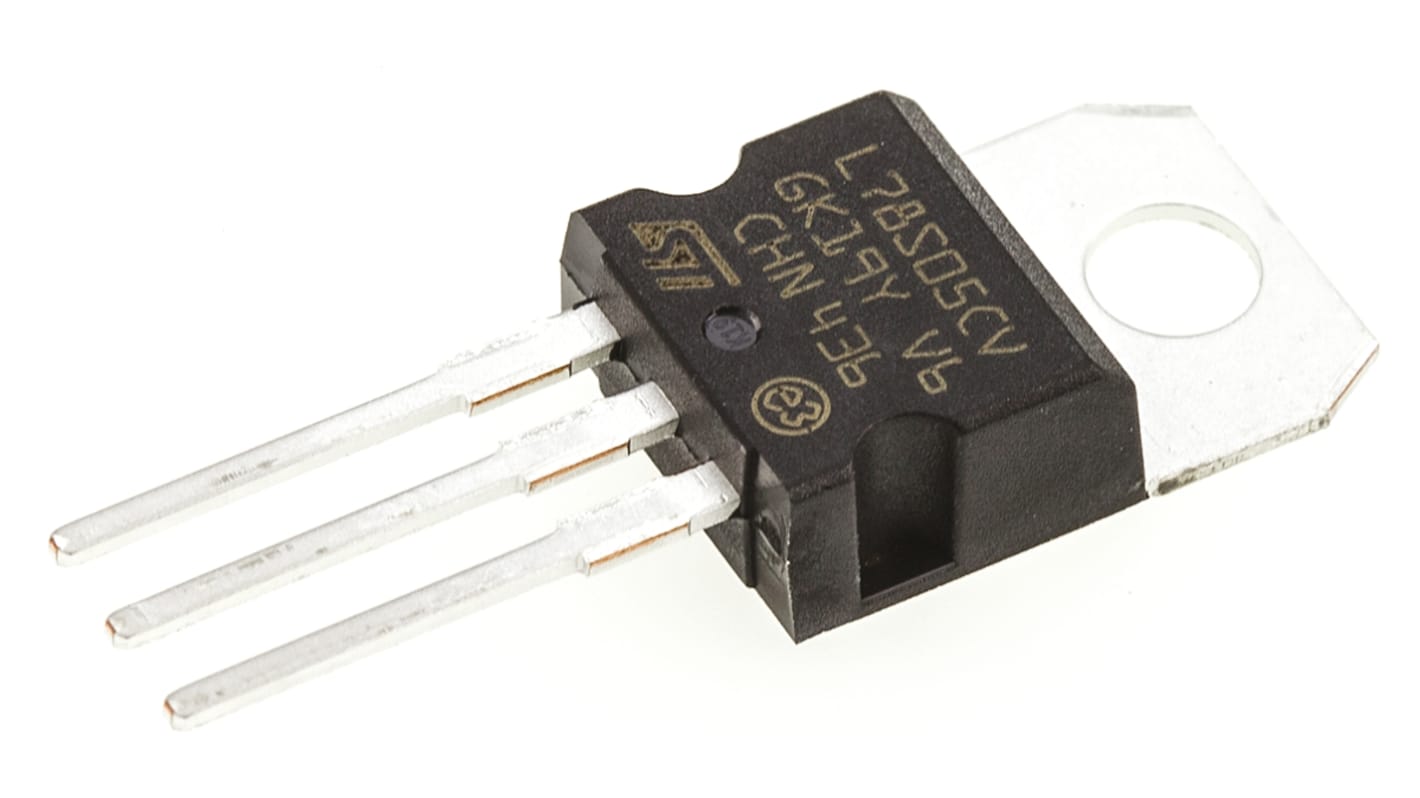 STMicroelectronics 线性稳压芯片, 5 V输出, 2A最大输出, 单路输出, TO-220, 通孔, 3针