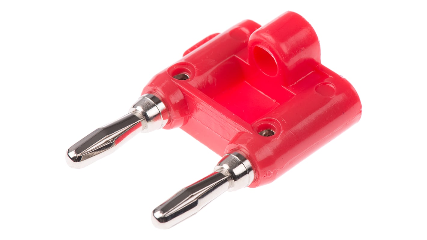 Mueller Electric Bananenstecker Rot, Kontakt vernickelt / 15A