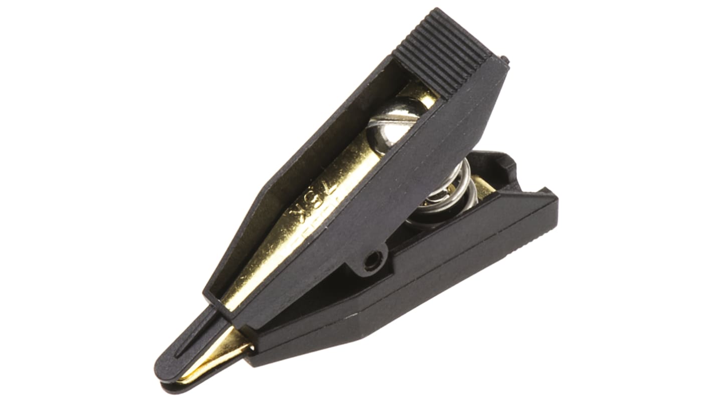 Mueller Electric 开尔文夹, 开口7.9mm, 额定电流10A, 尼龙绝缘, 镀金触点